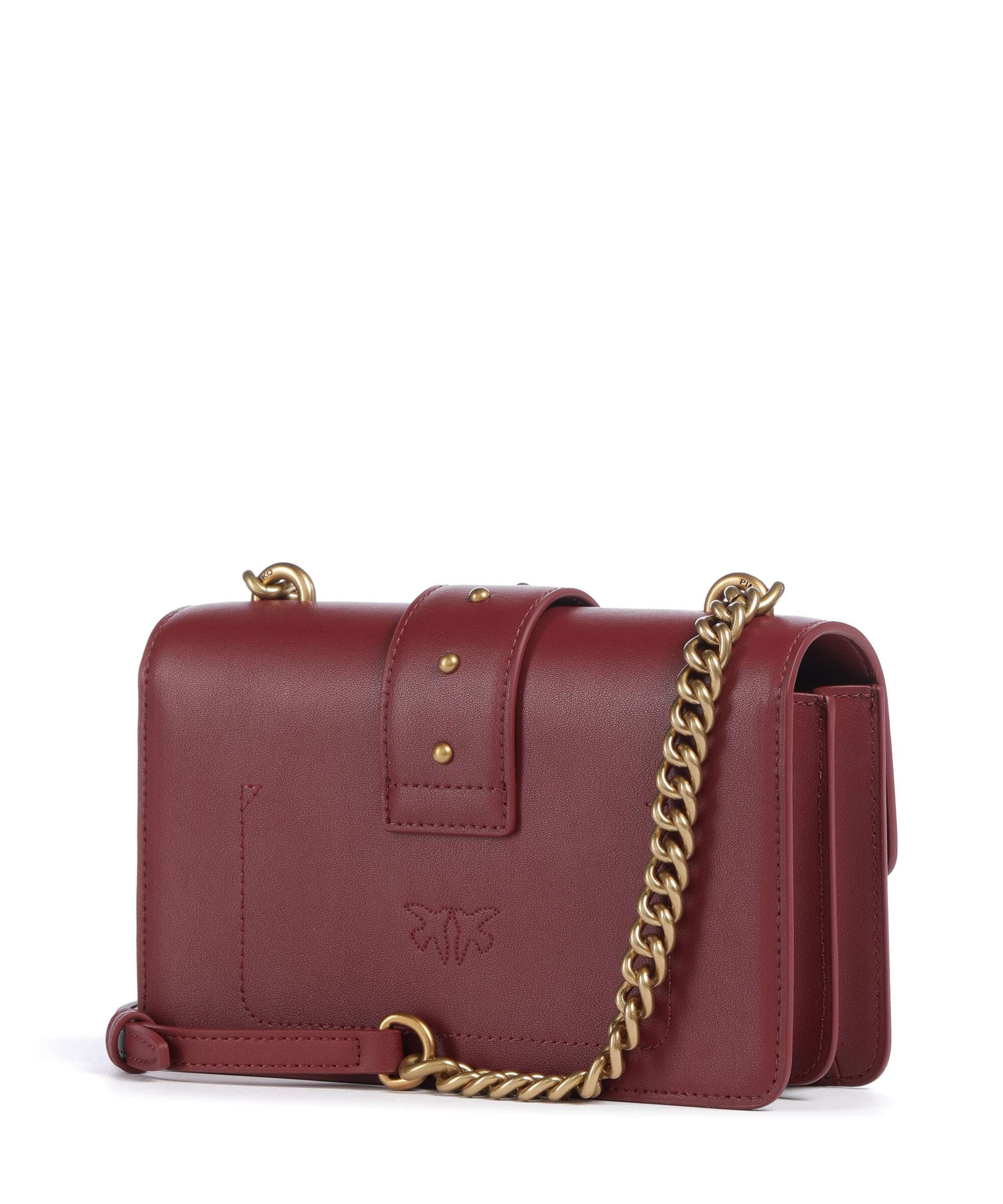 Pinko Love One Mini Crossbody bag bordeaux merlot/antique gold - Image 2