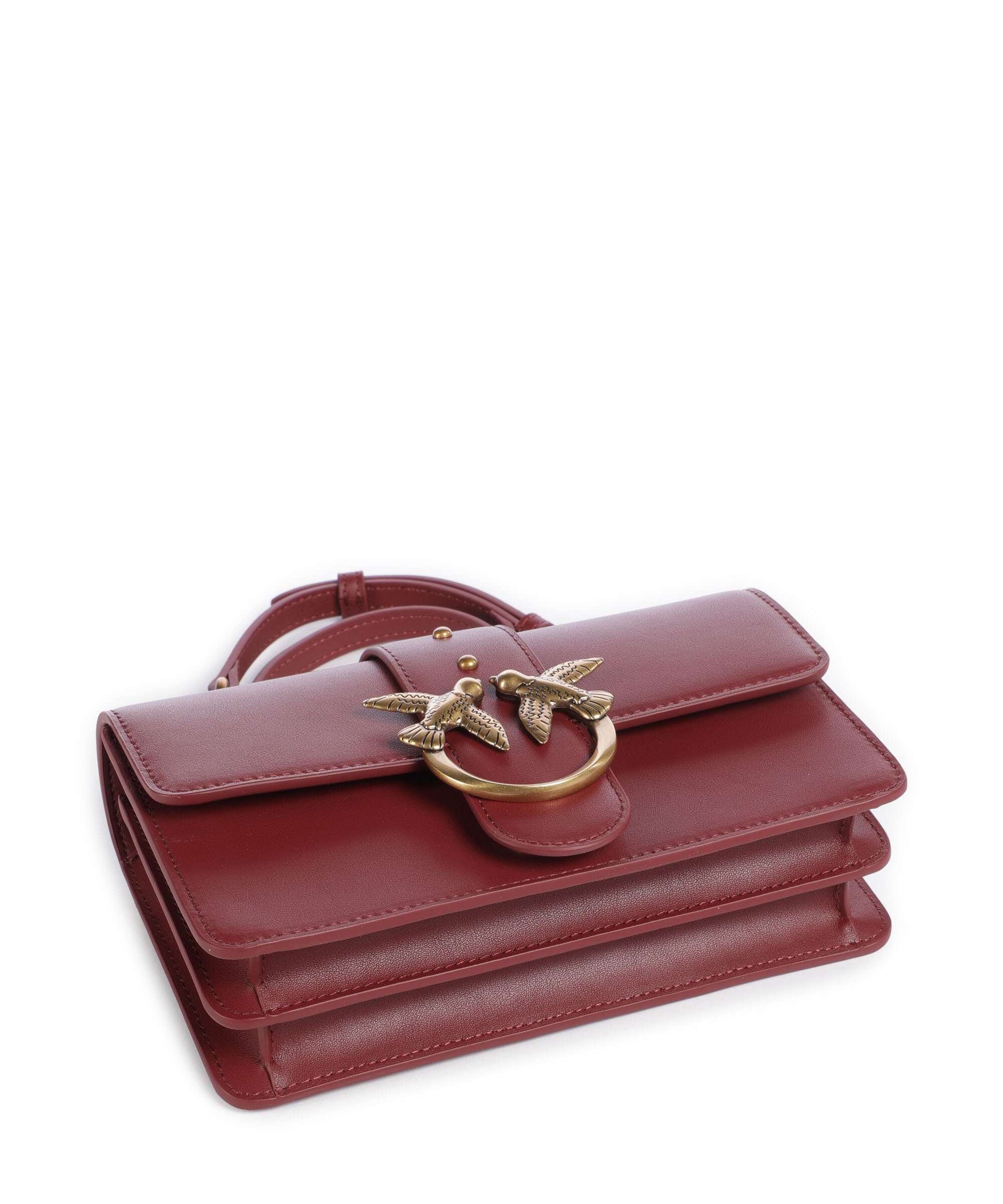 Pinko Love One Mini Crossbody bag bordeaux merlot/antique gold - Image 5
