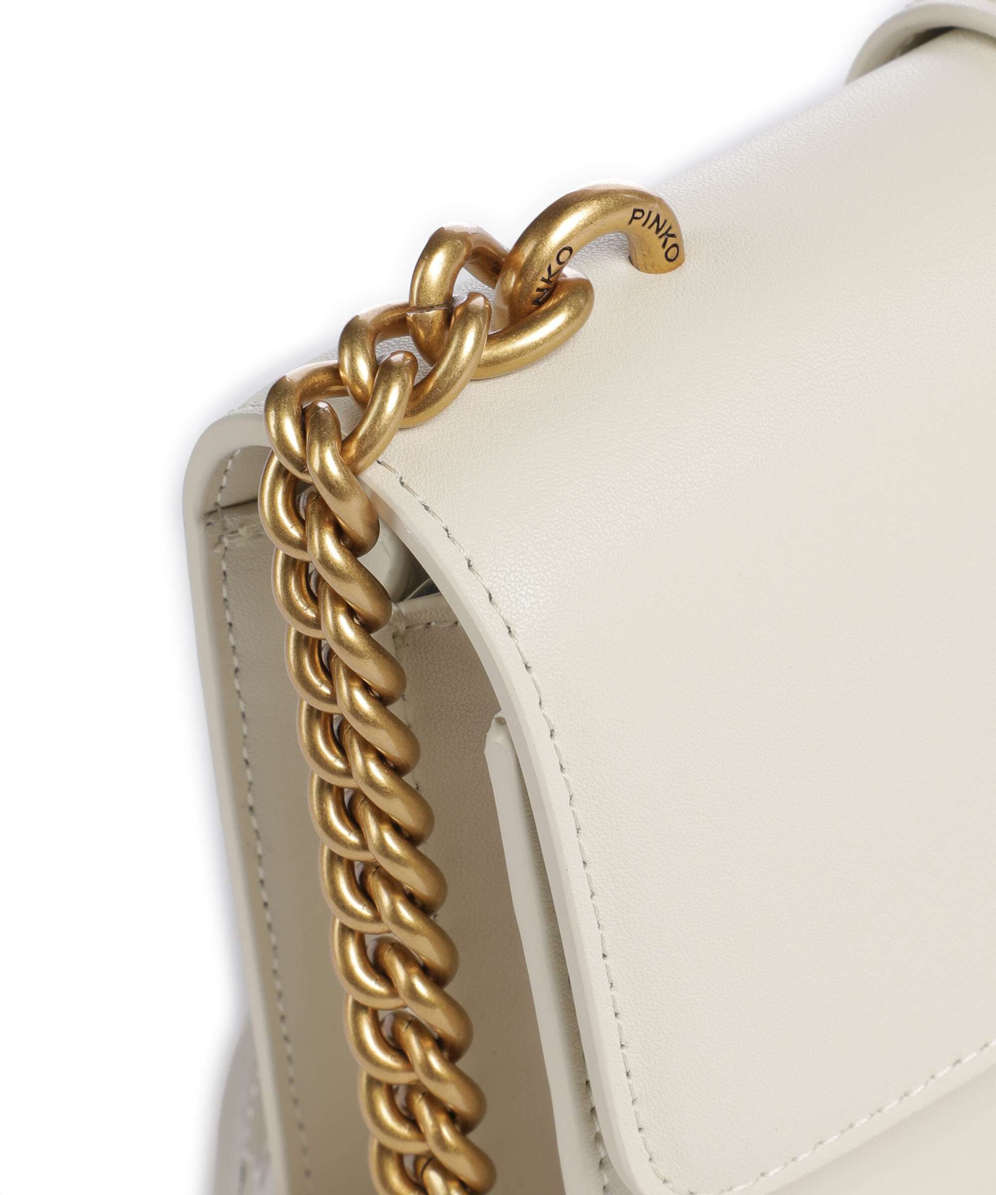 Pinko Love One Mini Crossbody bag bianco seta/antique gold - Image 4