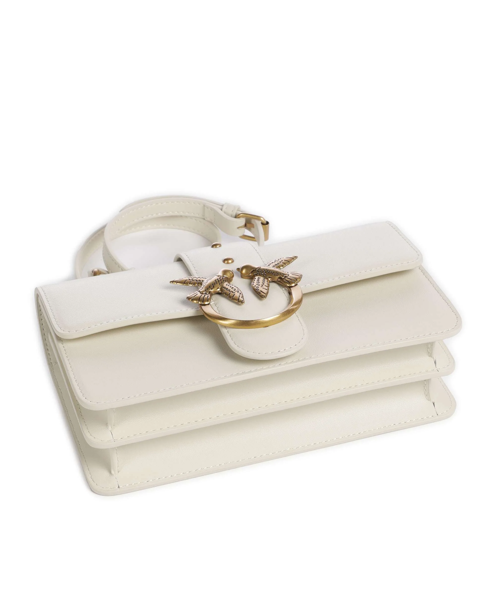 Pinko Love One Mini Crossbody bag bianco seta/antique gold - Image 5