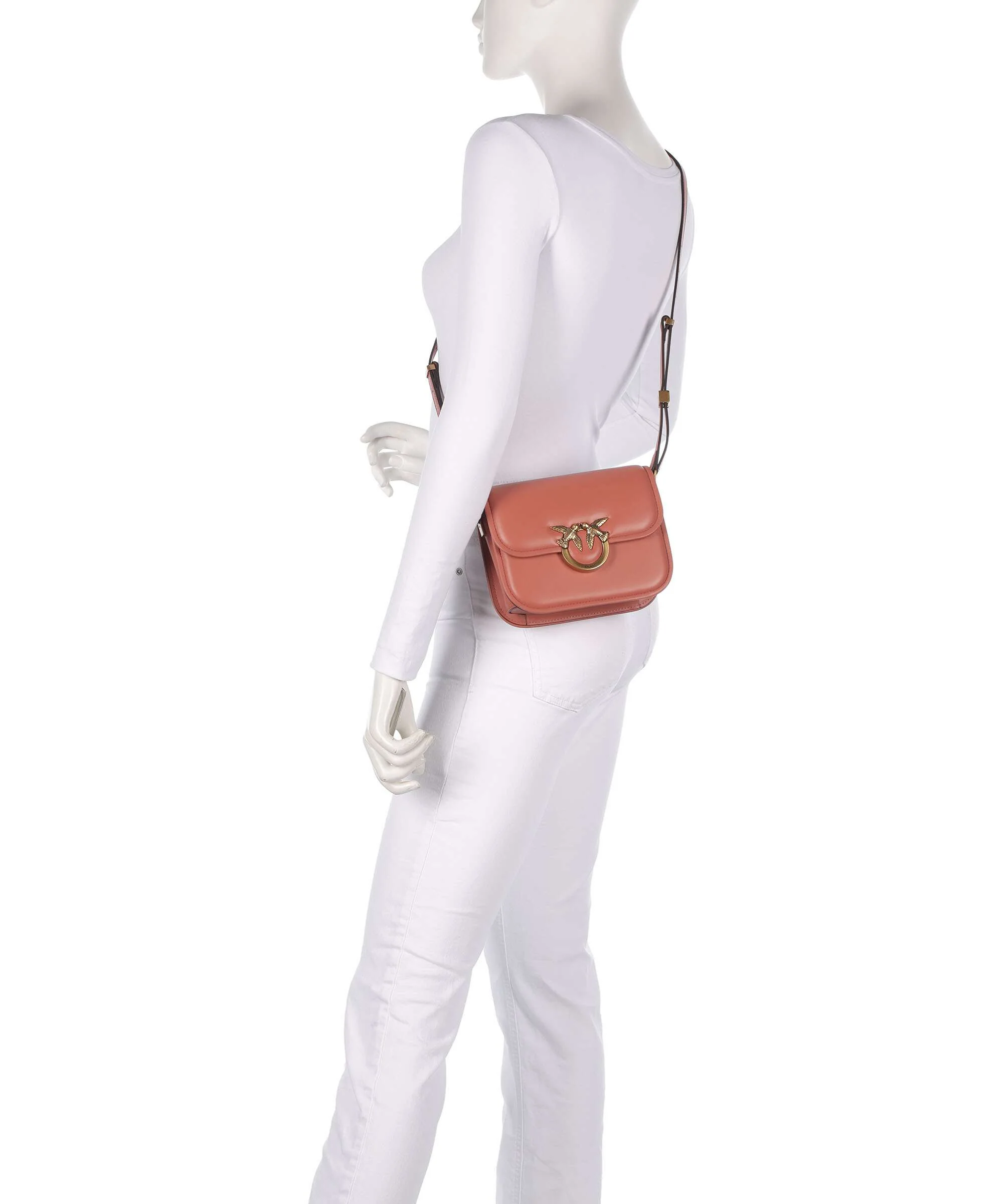Pinko Love One Mini Crossbody bag marrone aragona/antique gold - Image 3