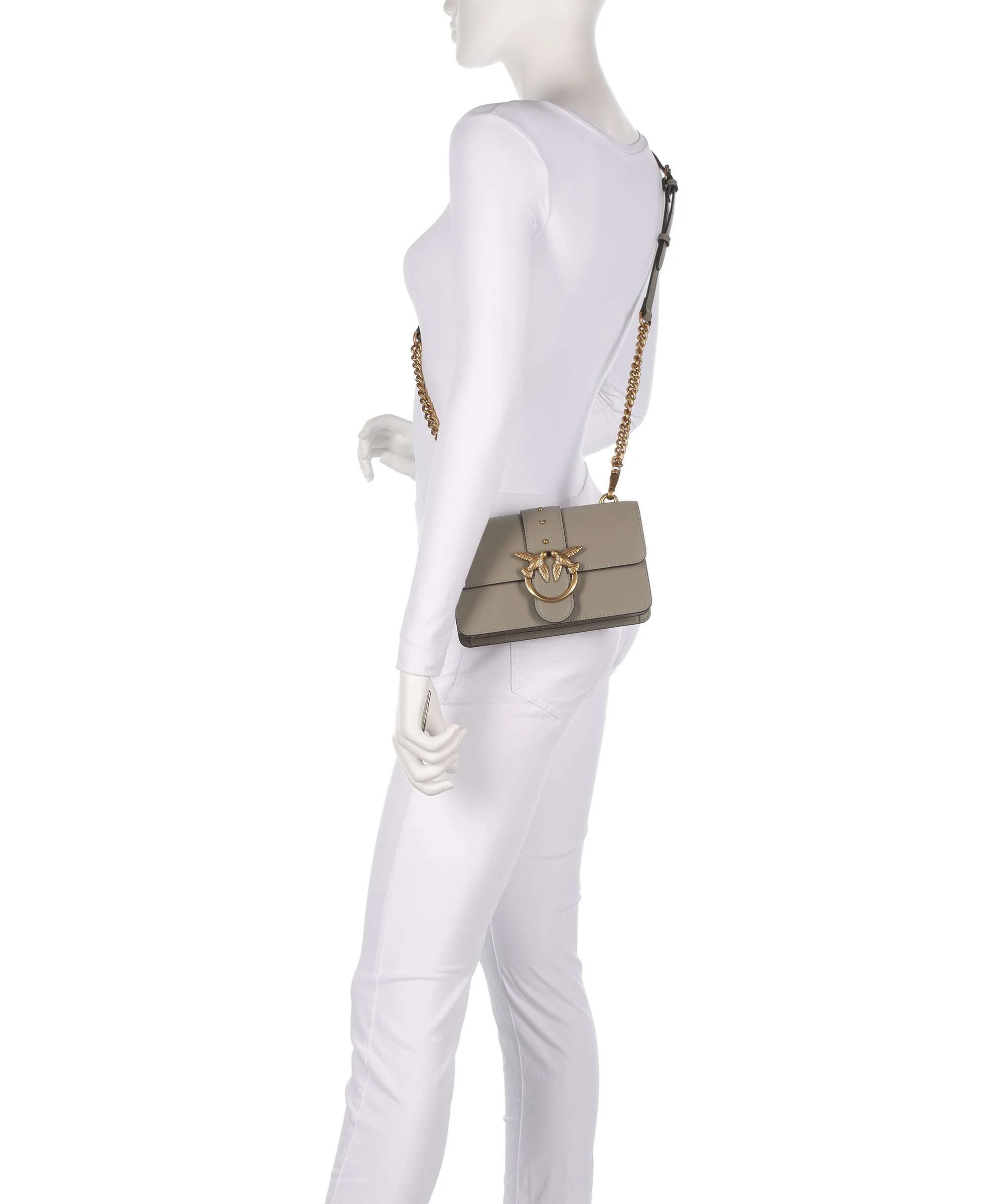 Pinko Love One Mini Crossbody bag noce/antique gold - Image 3