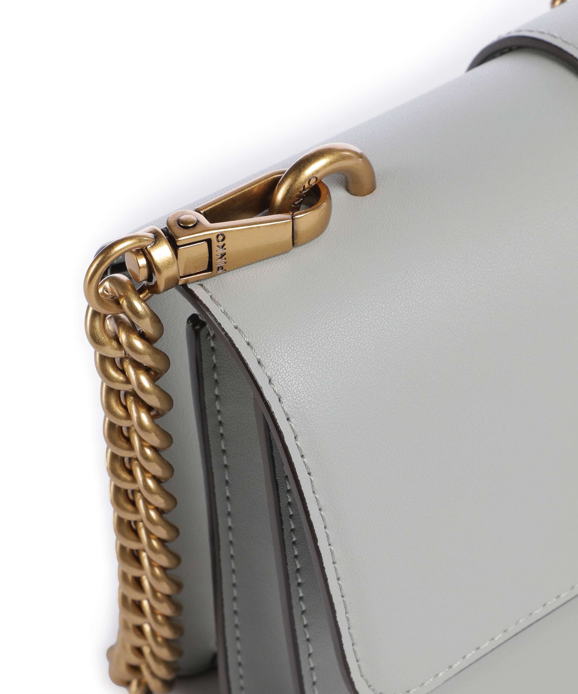Pinko Love One Mini Crossbody bag grigio perla/antique gold - Image 4