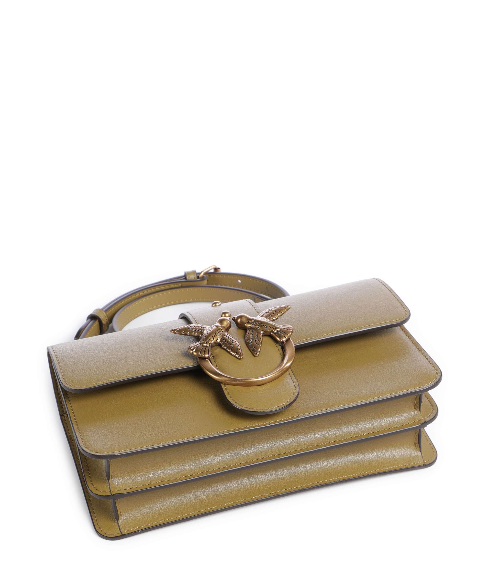 Pinko Love One Mini Crossbody bag verde canguro/antique gold - Image 5