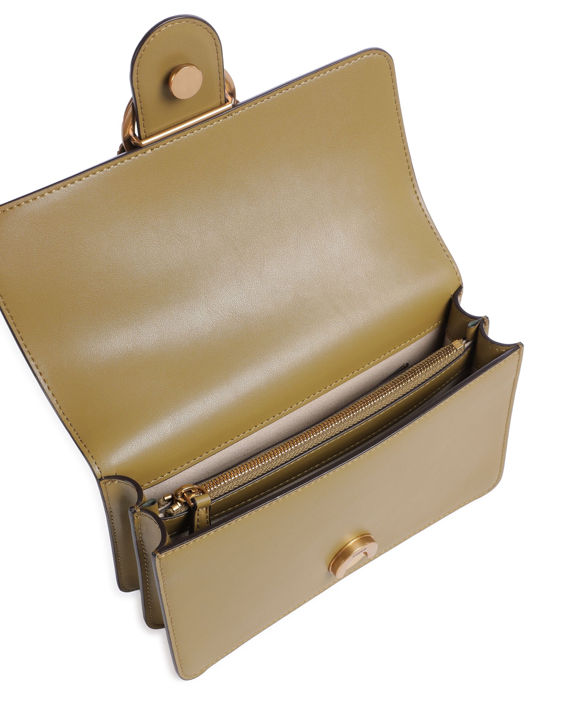 Pinko Love One Mini Crossbody bag verde canguro/antique gold - Image 6