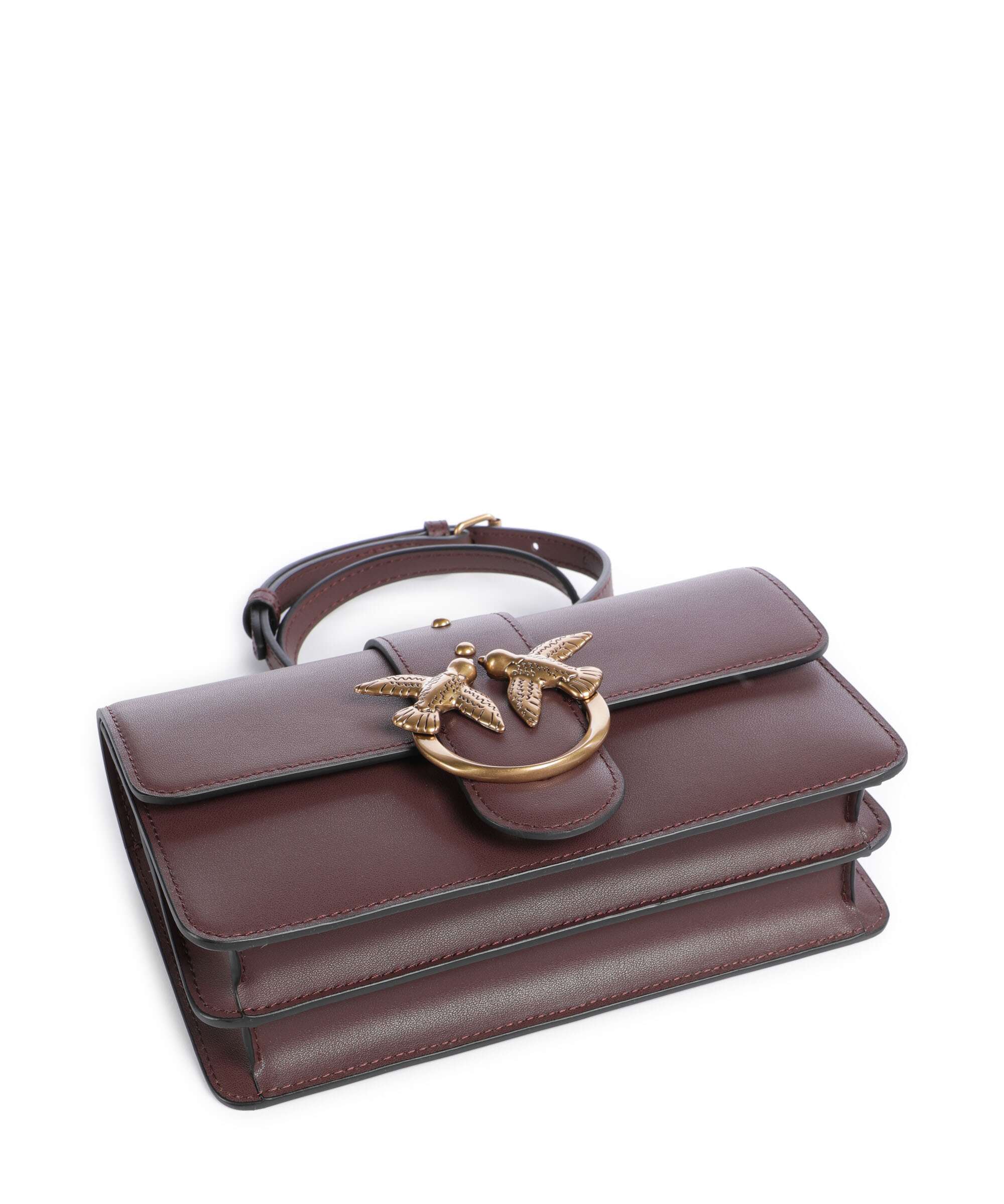 Pinko Love One Mini Crossbody bag cioccolato amaro/antique gold - Image 5