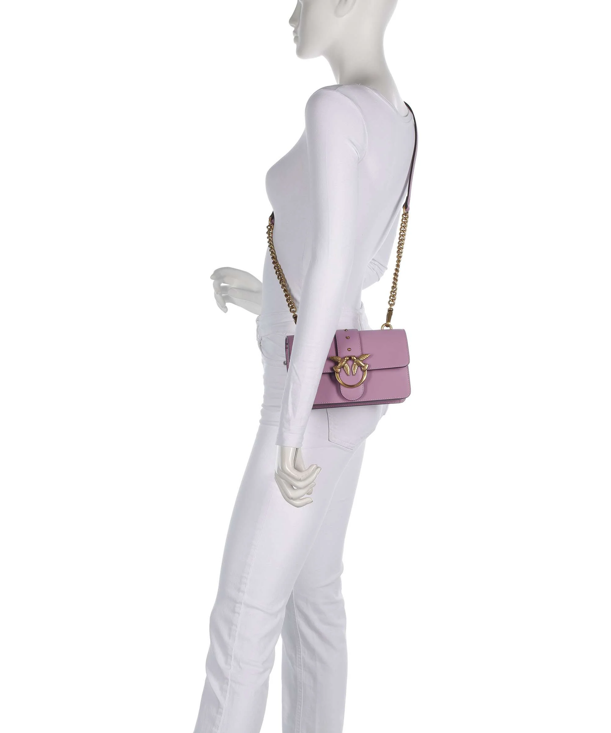 Pinko Love One Mini Crossbody bag lilla/antique gold - Image 3