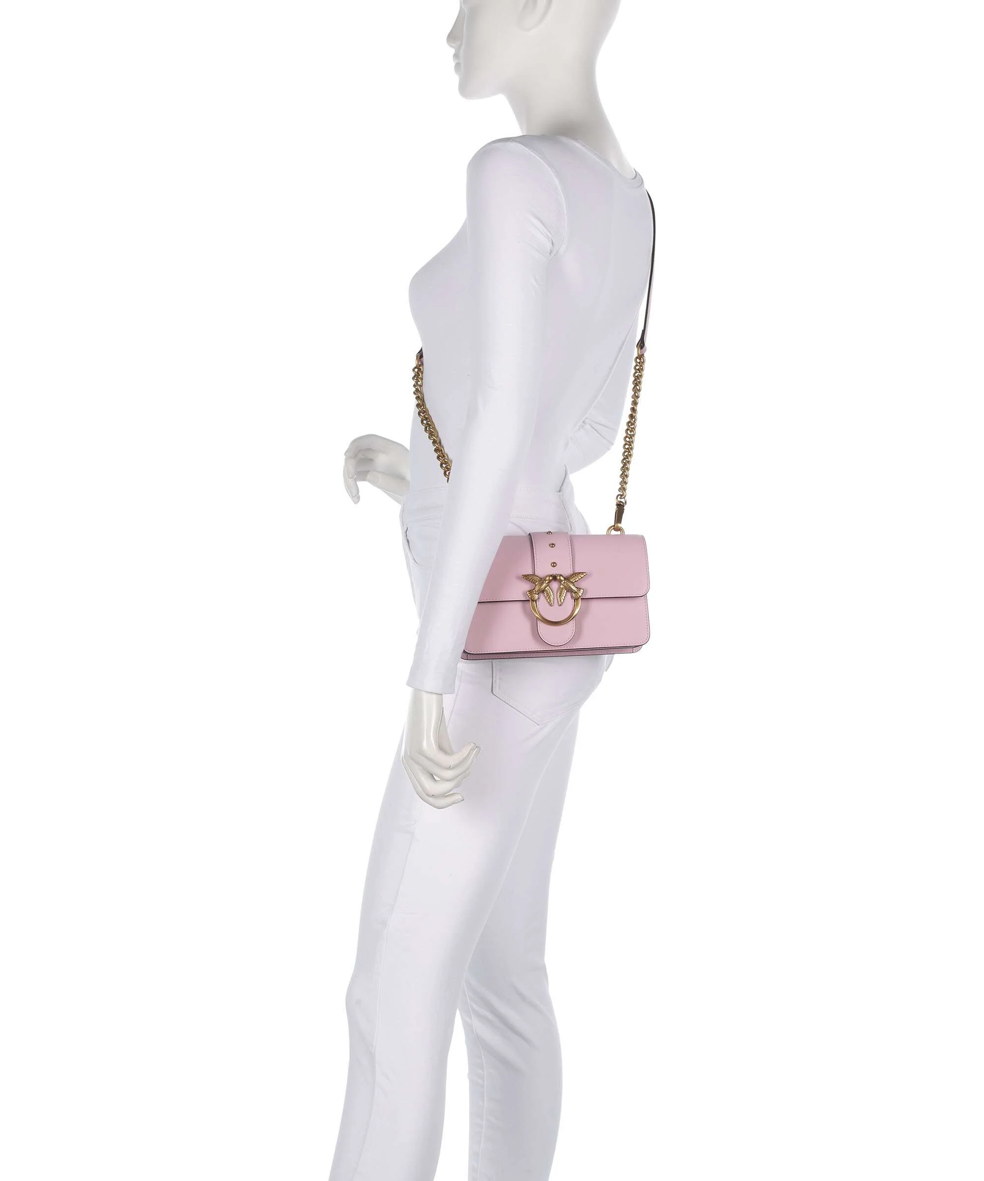 Pinko Love One Mini Crossbody bag rosa chiaro/antique gold - Image 3