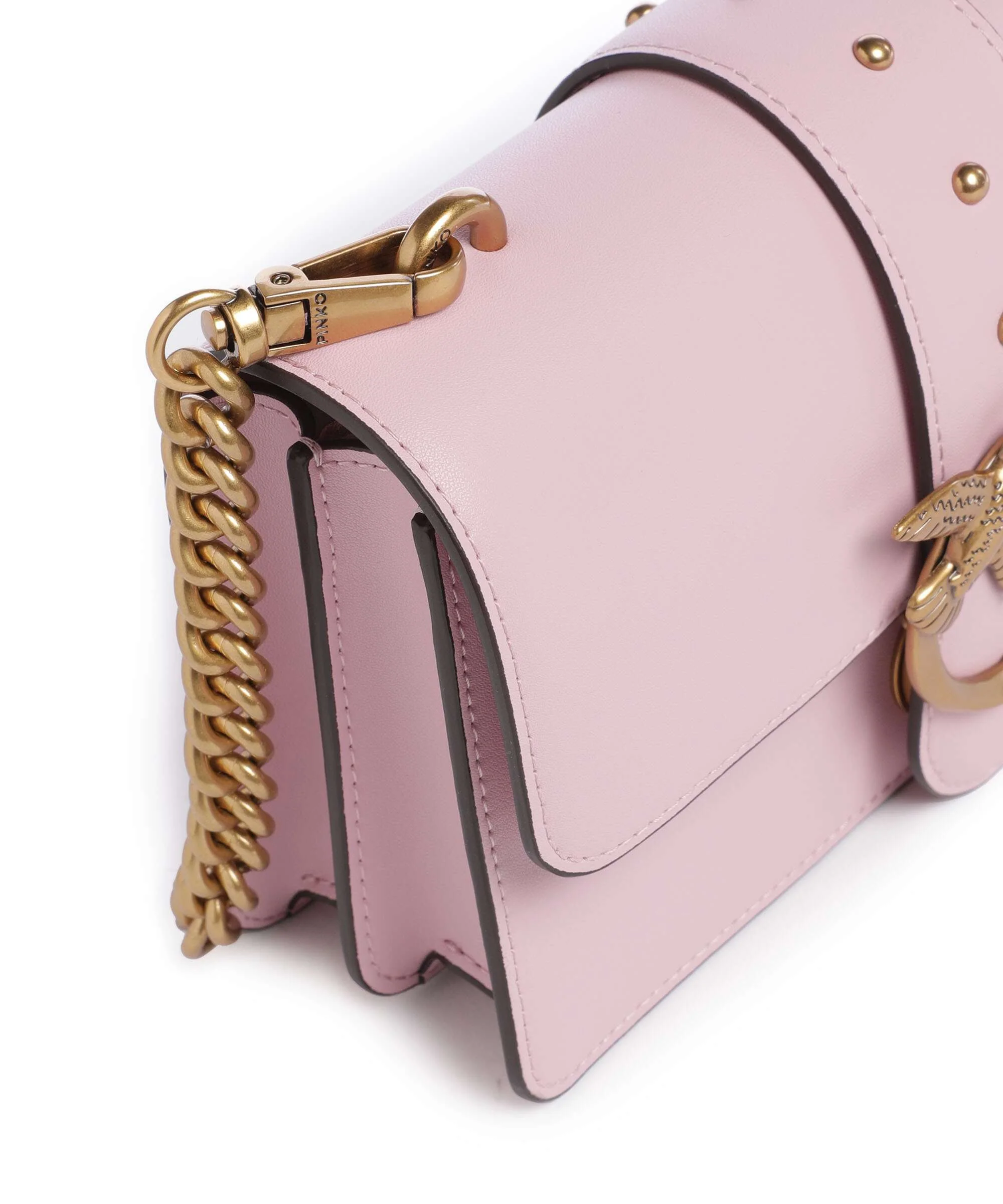 Pinko Love One Mini Crossbody bag rosa chiaro/antique gold - Image 4