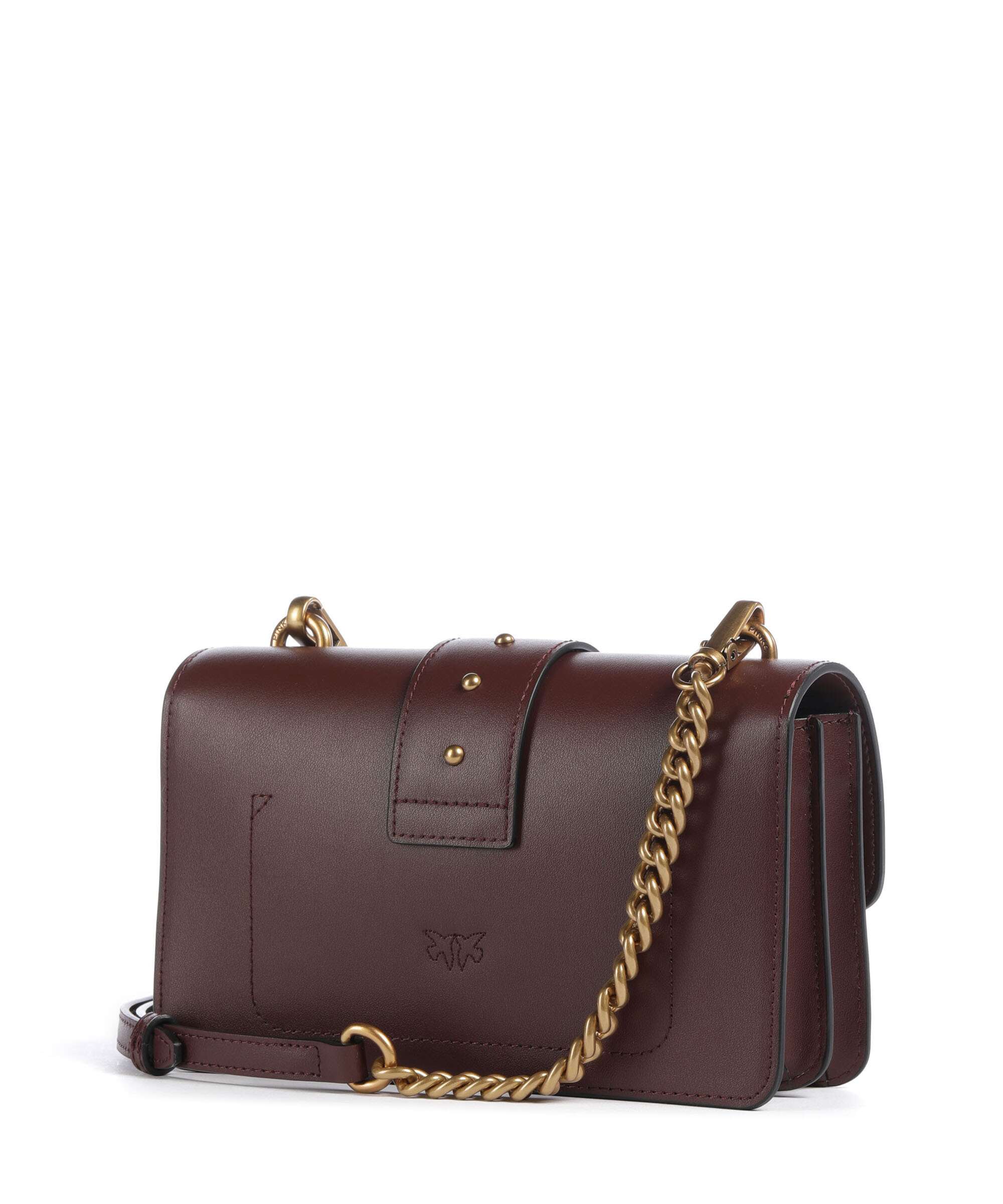 Pinko Love One Mini Crossbody bag burgundy wine/antique gold - Image 2