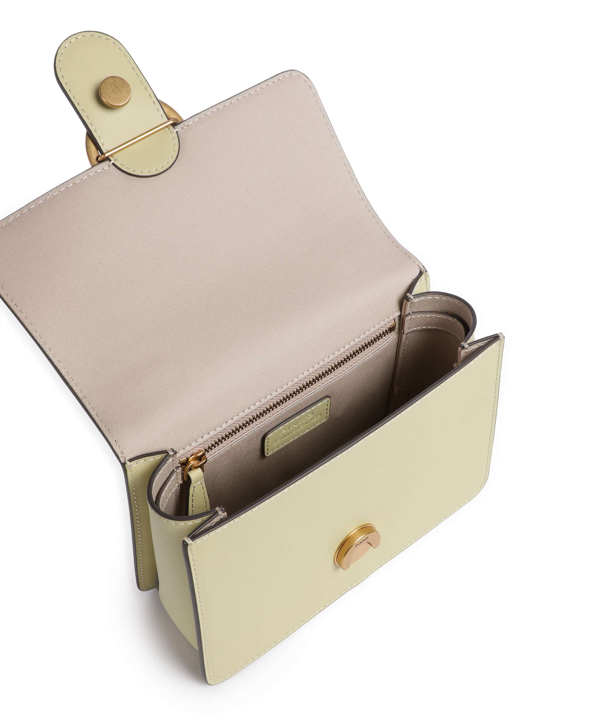 Pinko Love One Mini Handbag giallo vaniglia/antique gold - Image 6