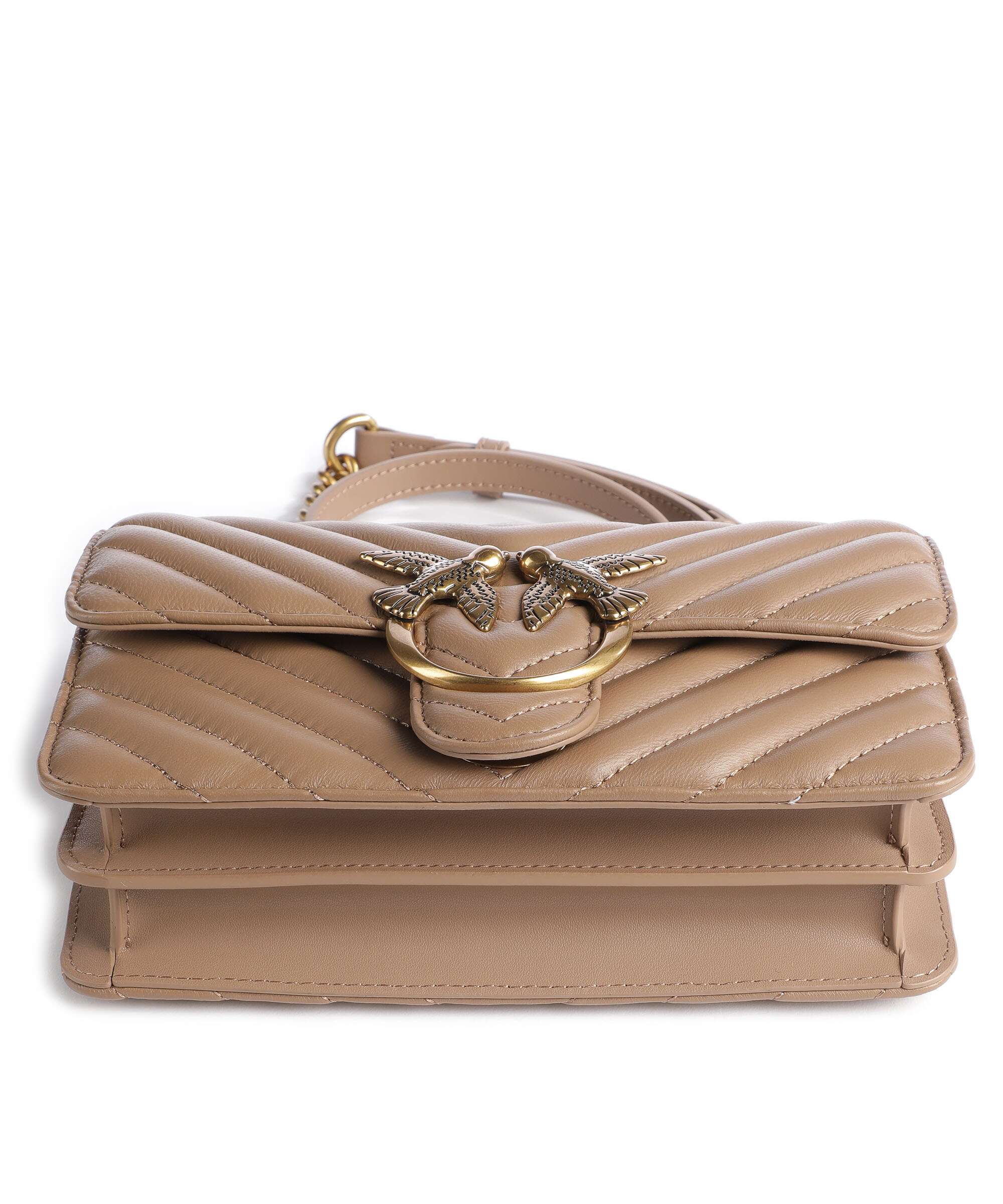 Pinko Love One Mini Shoulder bag biscotto zenzero/antique gold - Image 6