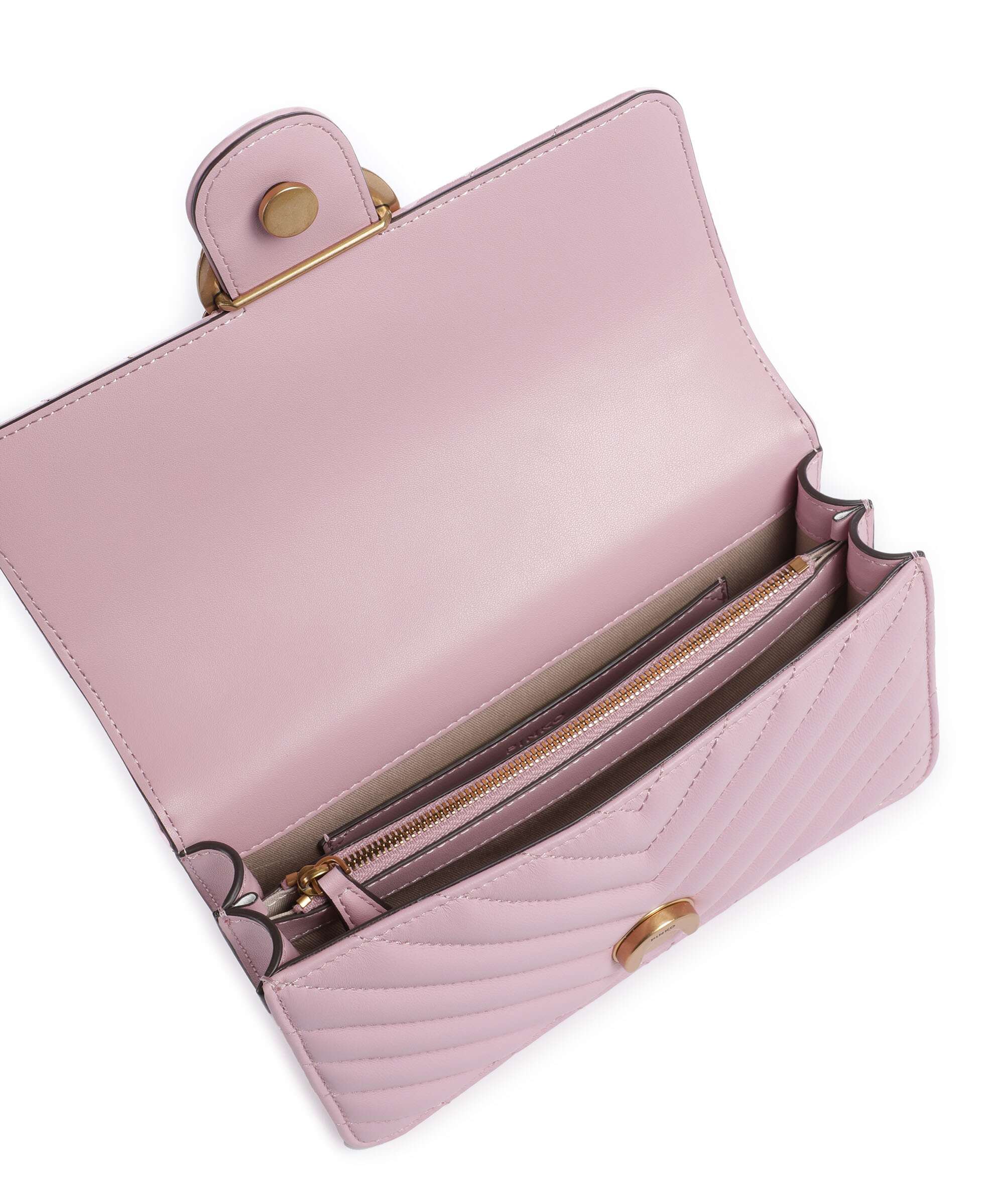 Pinko Love One Mini Shoulder bag rosa chiaro/antique gold - Image 7