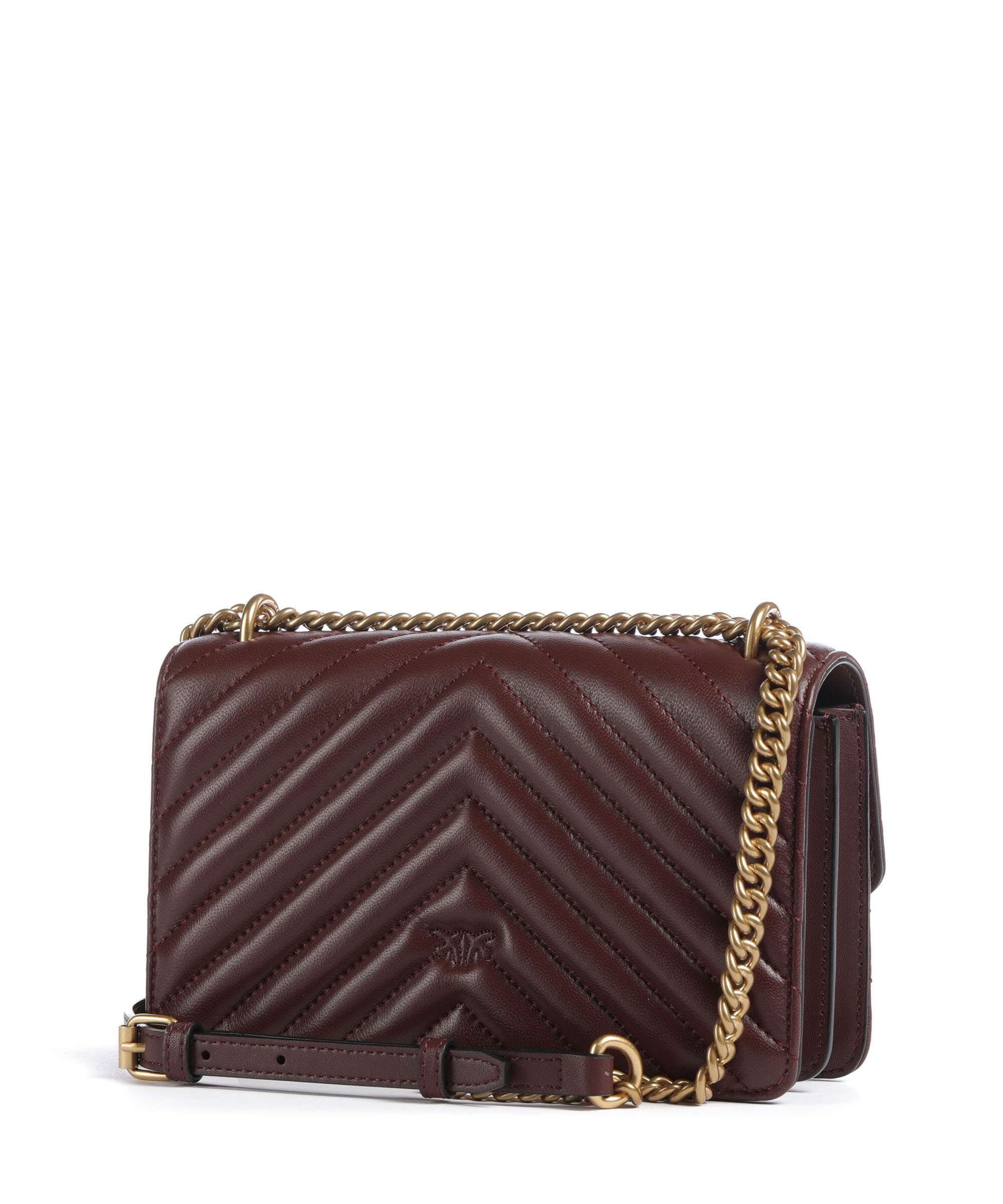 Pinko Love One Mini Shoulder bag burgundy wine/antique gold - Image 2
