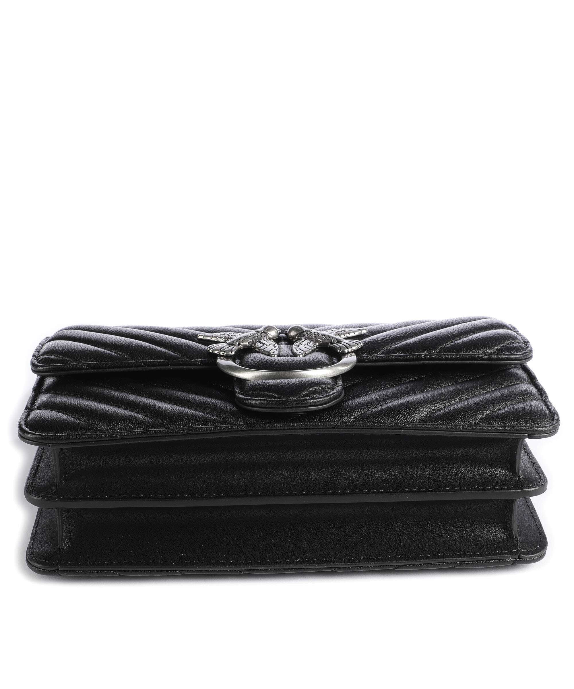 Pinko Love One Mini Shoulder bag nero/old silver - Image 6