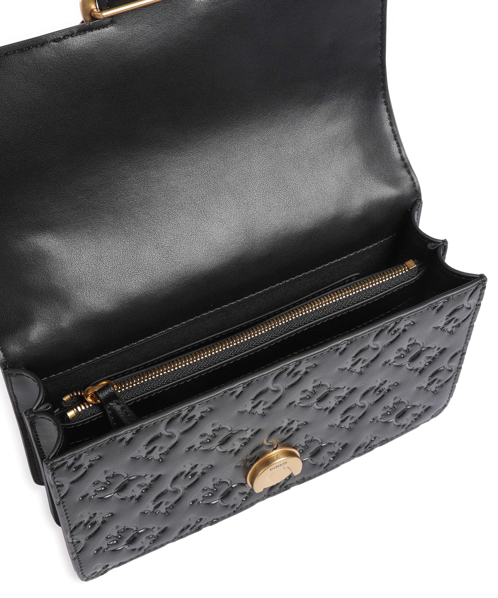 Pinko Love One Mini Shoulder bag nero/antique gold - Image 7