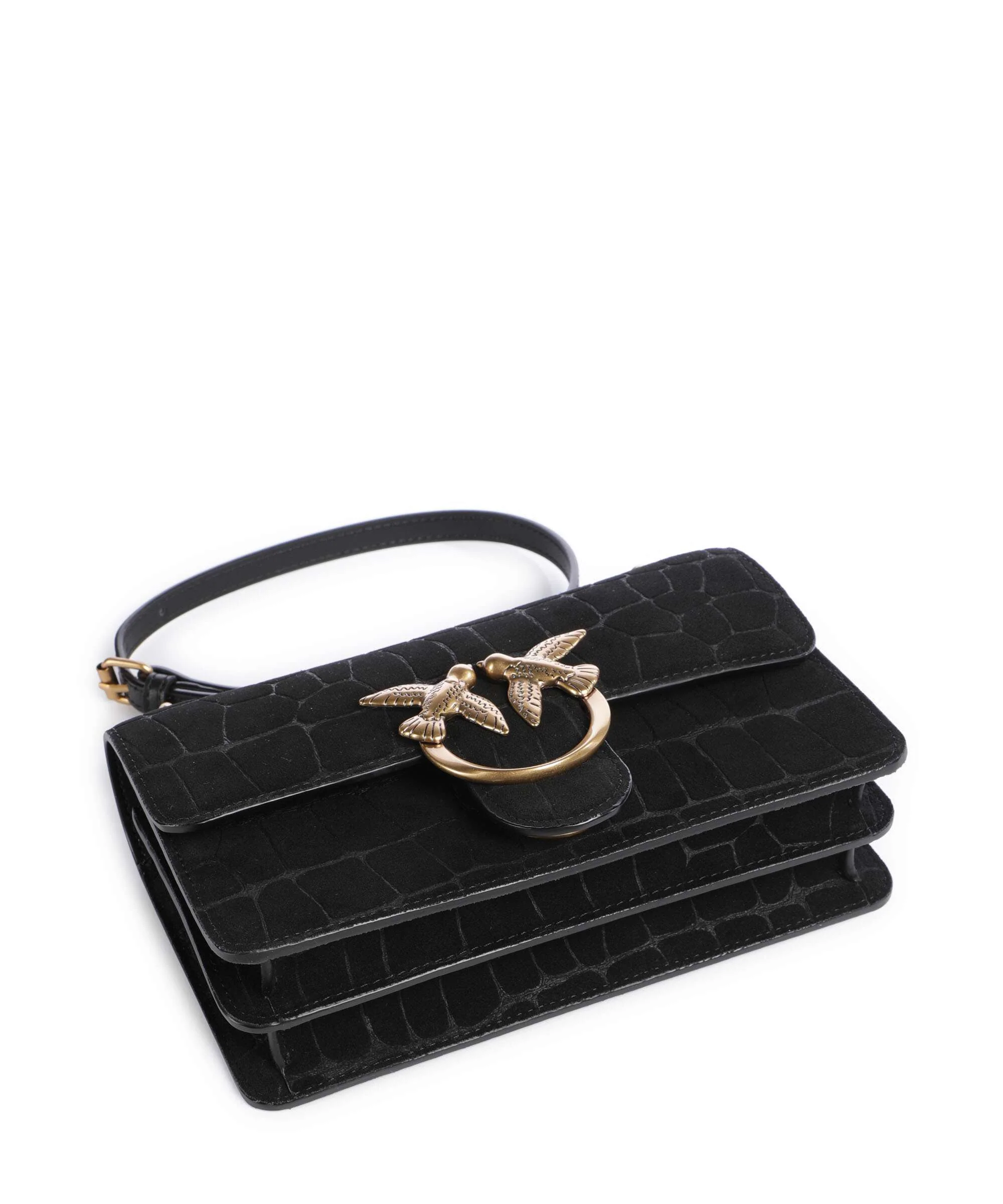 Pinko Love One Mini Shoulder bag nero/antique gold - Image 6