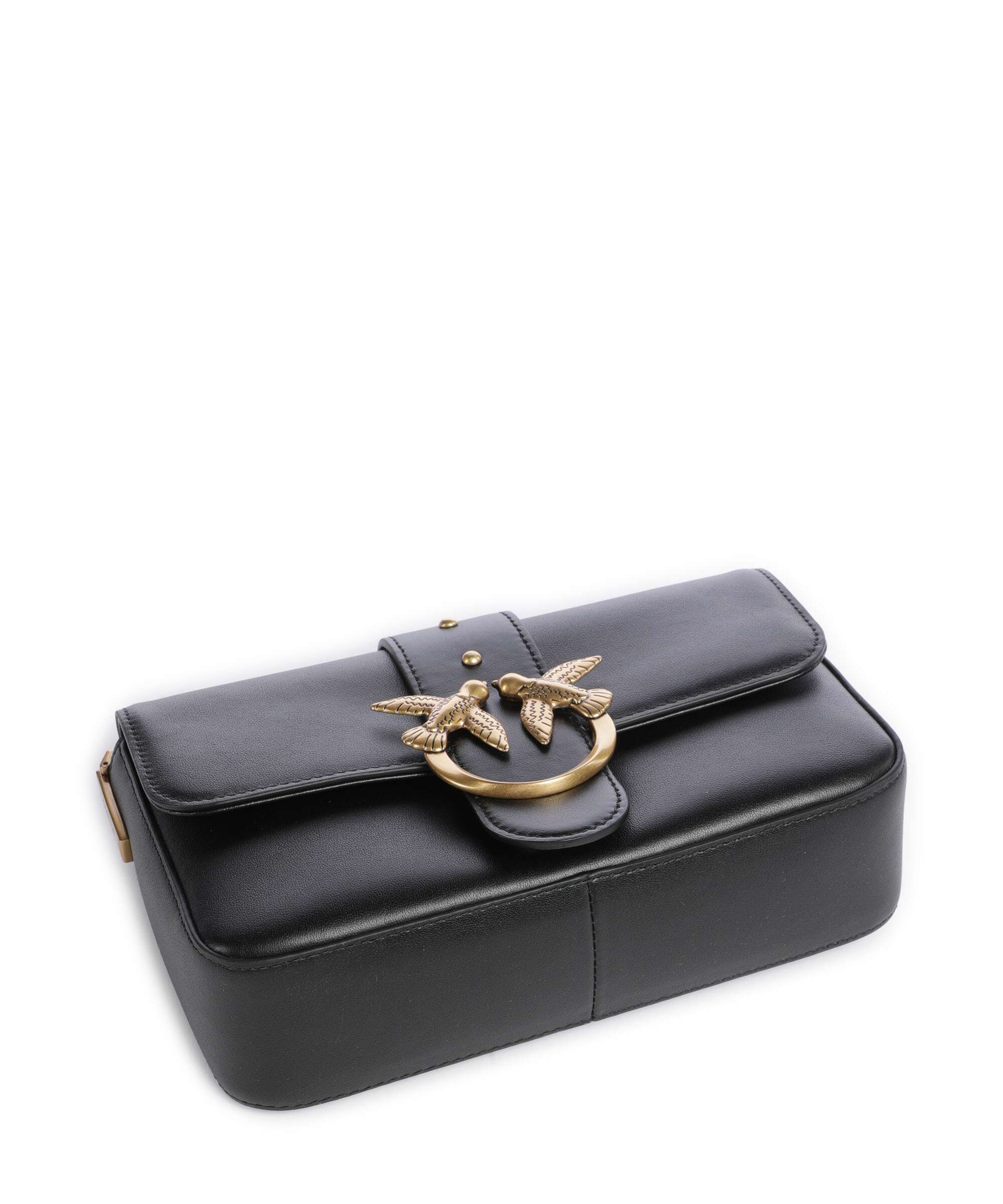 Pinko Love One Mini Slouchy Charms Crossbody bag nero/antique gold - Image 5