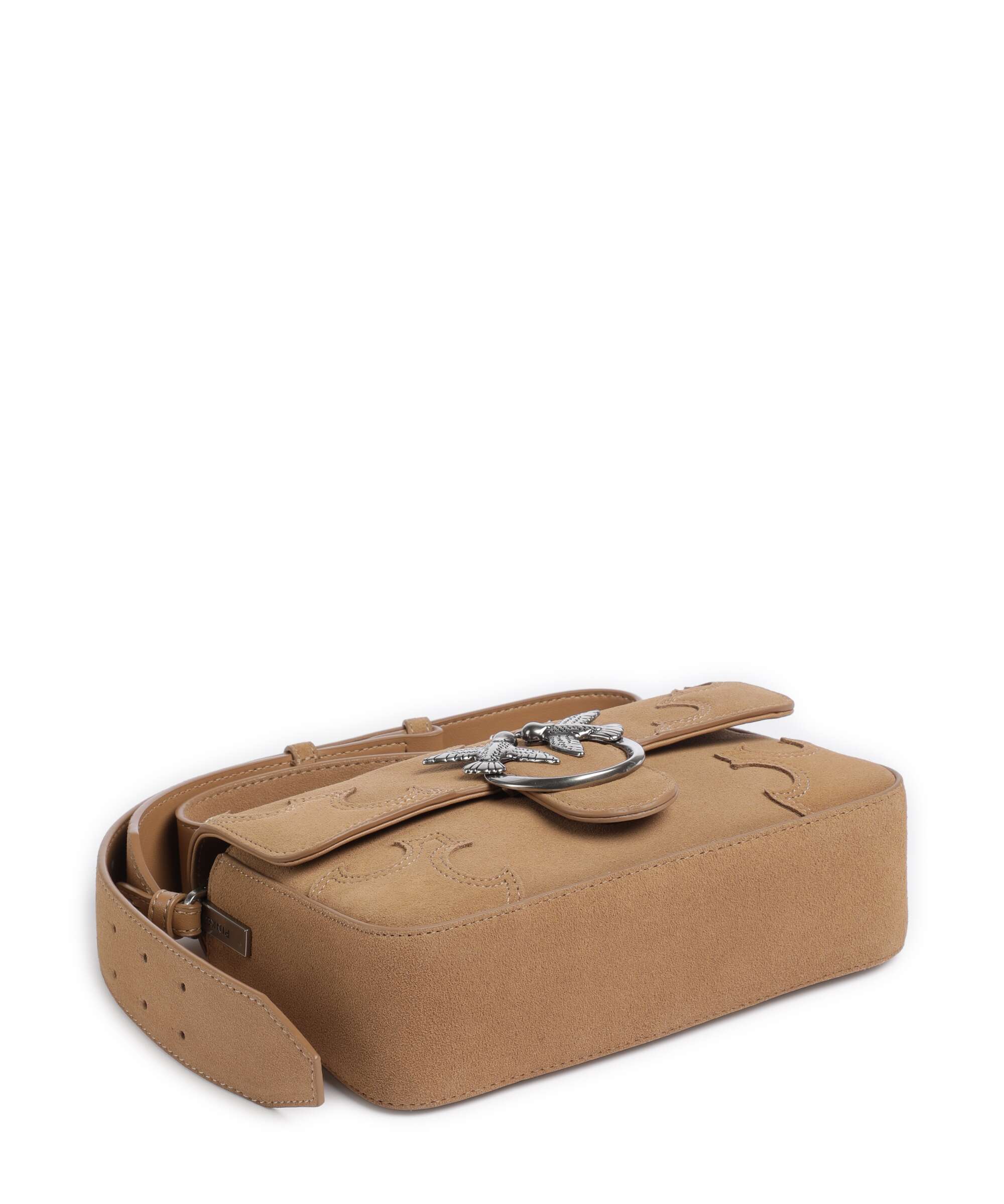 Pinko Love One Mini Slouchy Crossbody bag beige/scoiattolo/old silver - Image 5