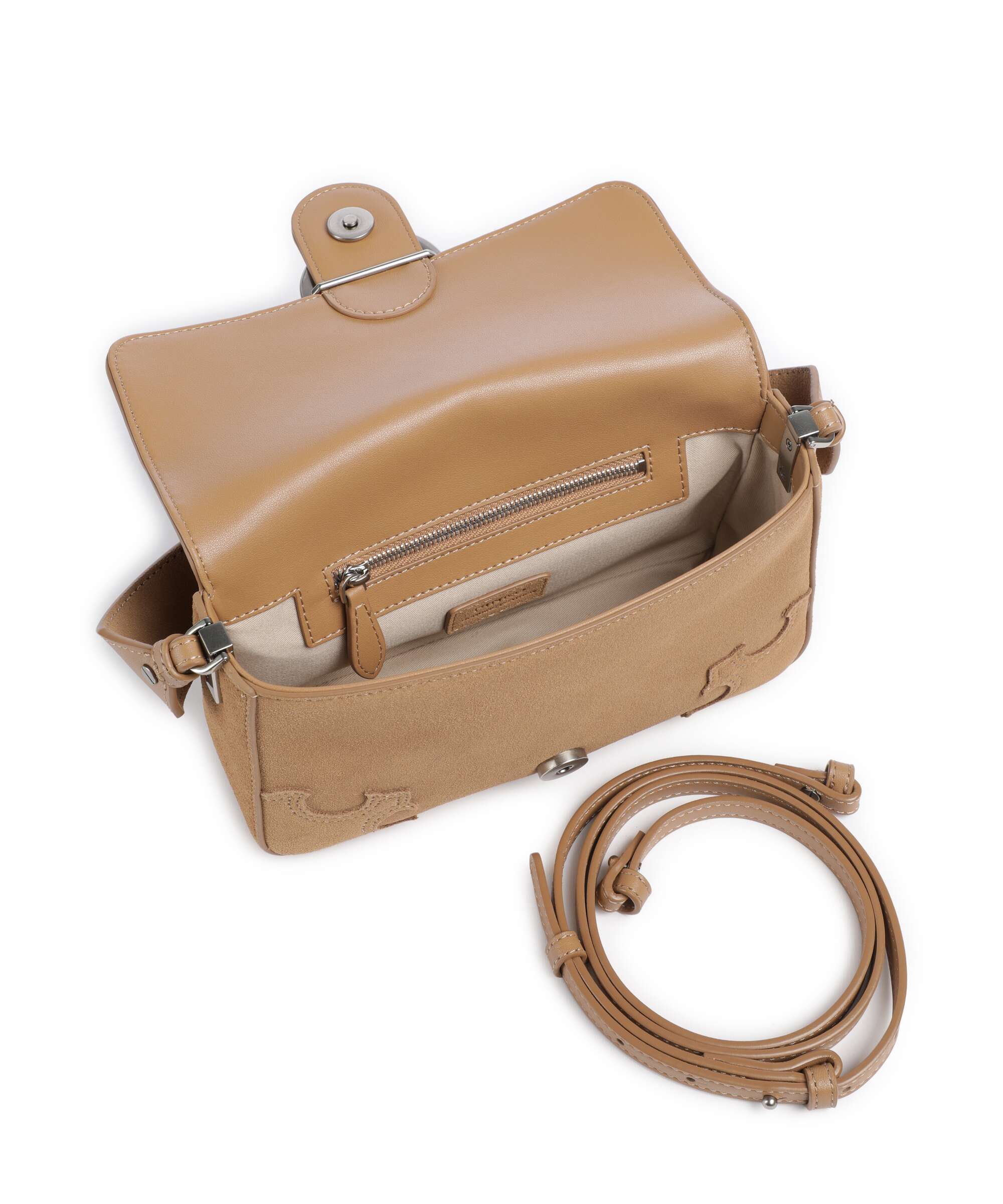 Pinko Love One Mini Slouchy Crossbody bag beige/scoiattolo/old silver - Image 6