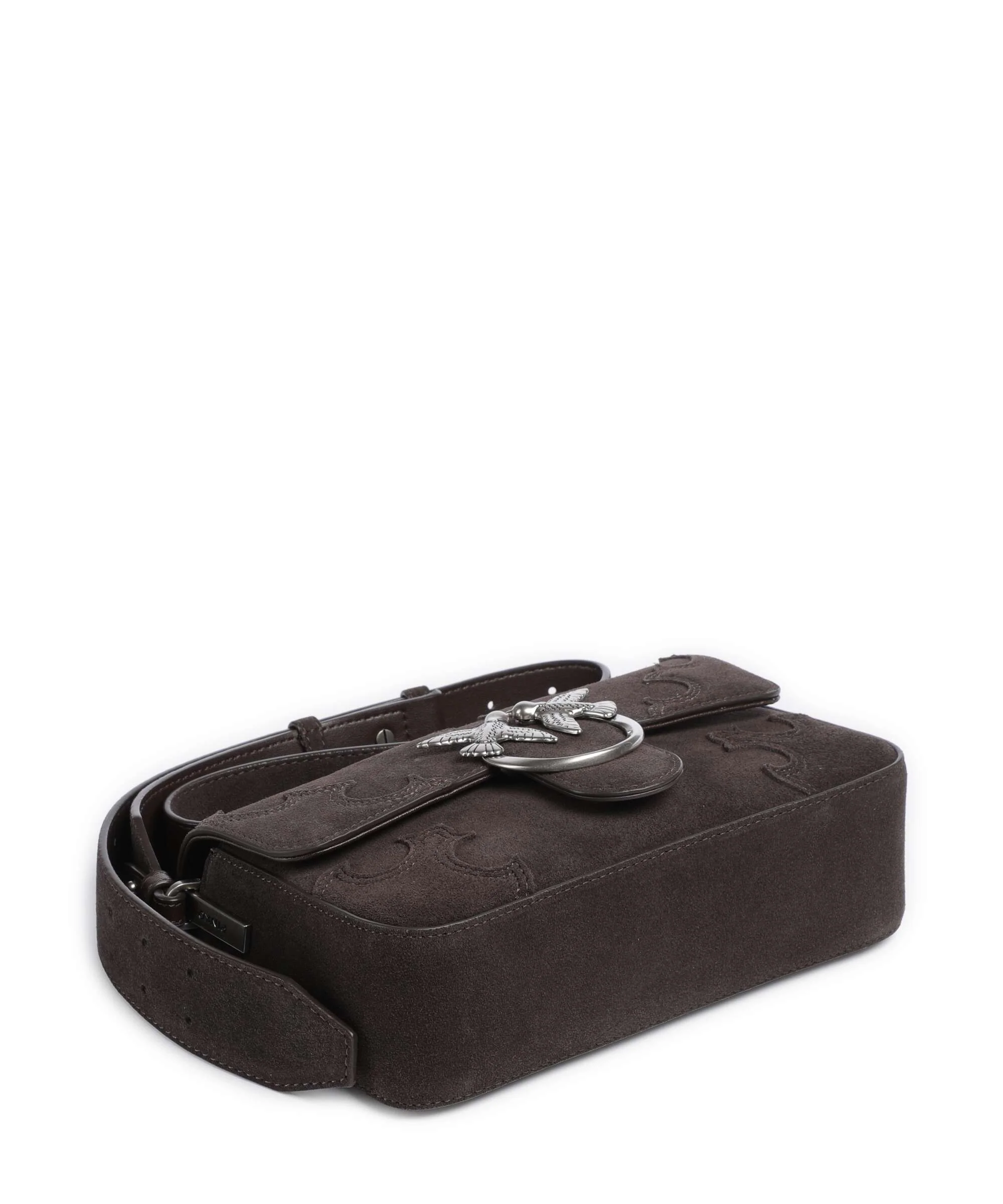 Pinko Love One Mini Slouchy Crossbody bag marrone/chicco di caffe/old silver - Image 5