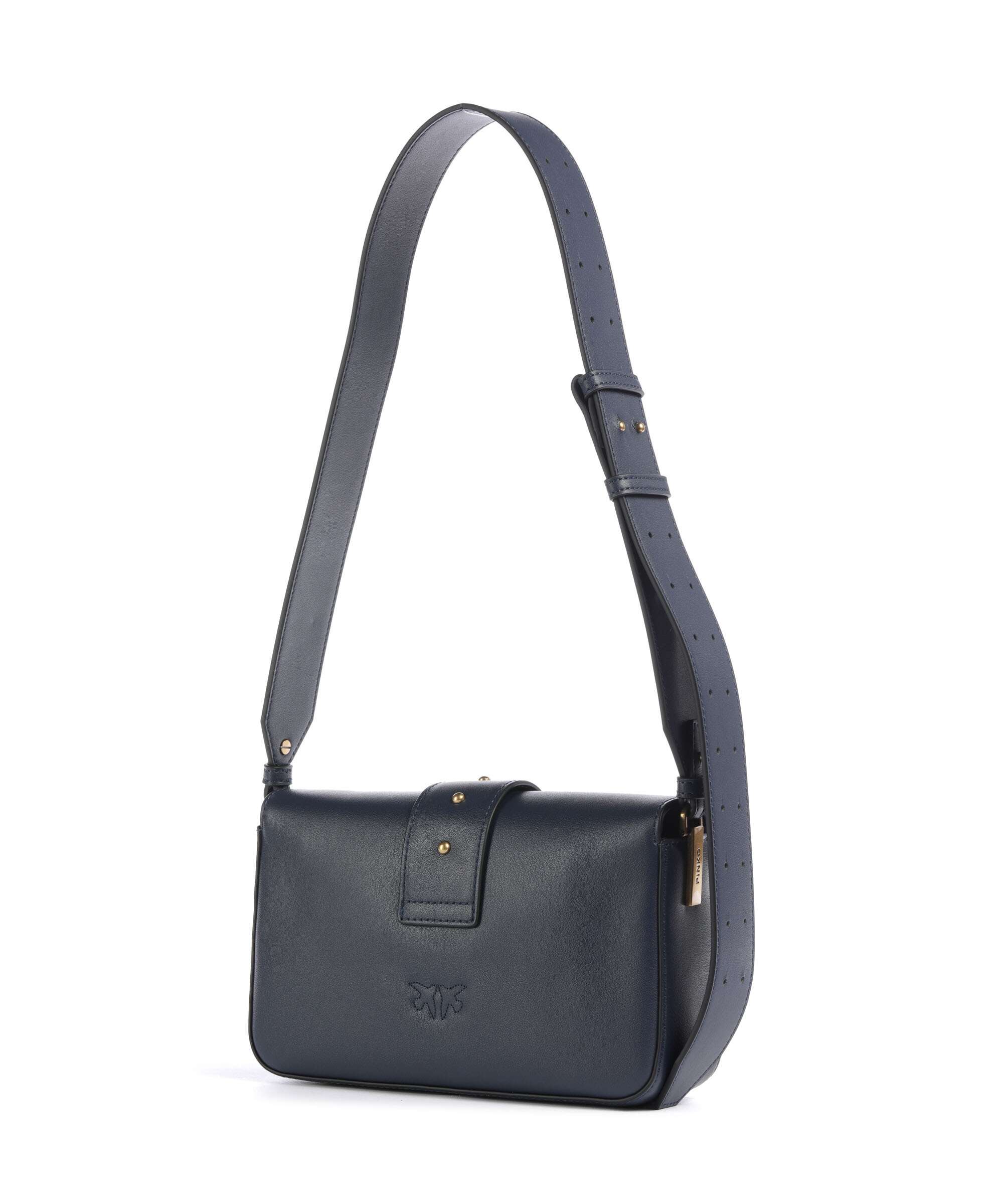 Pinko Love One Mini Slouchy Shoulder bag blu indaco ombroso/antique gold - Image 2