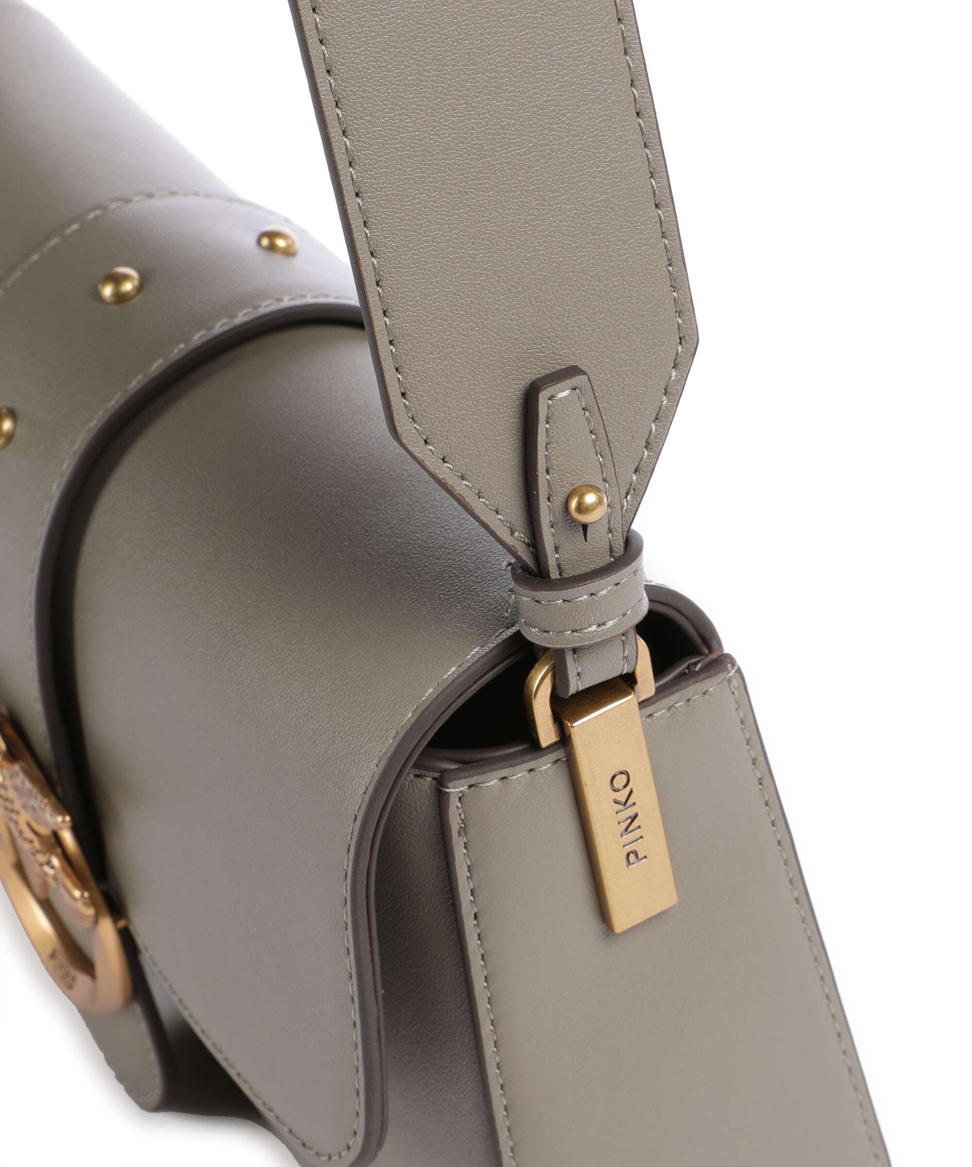 Pinko Love One Mini Slouchy Shoulder bag noce/antique gold - Image 5