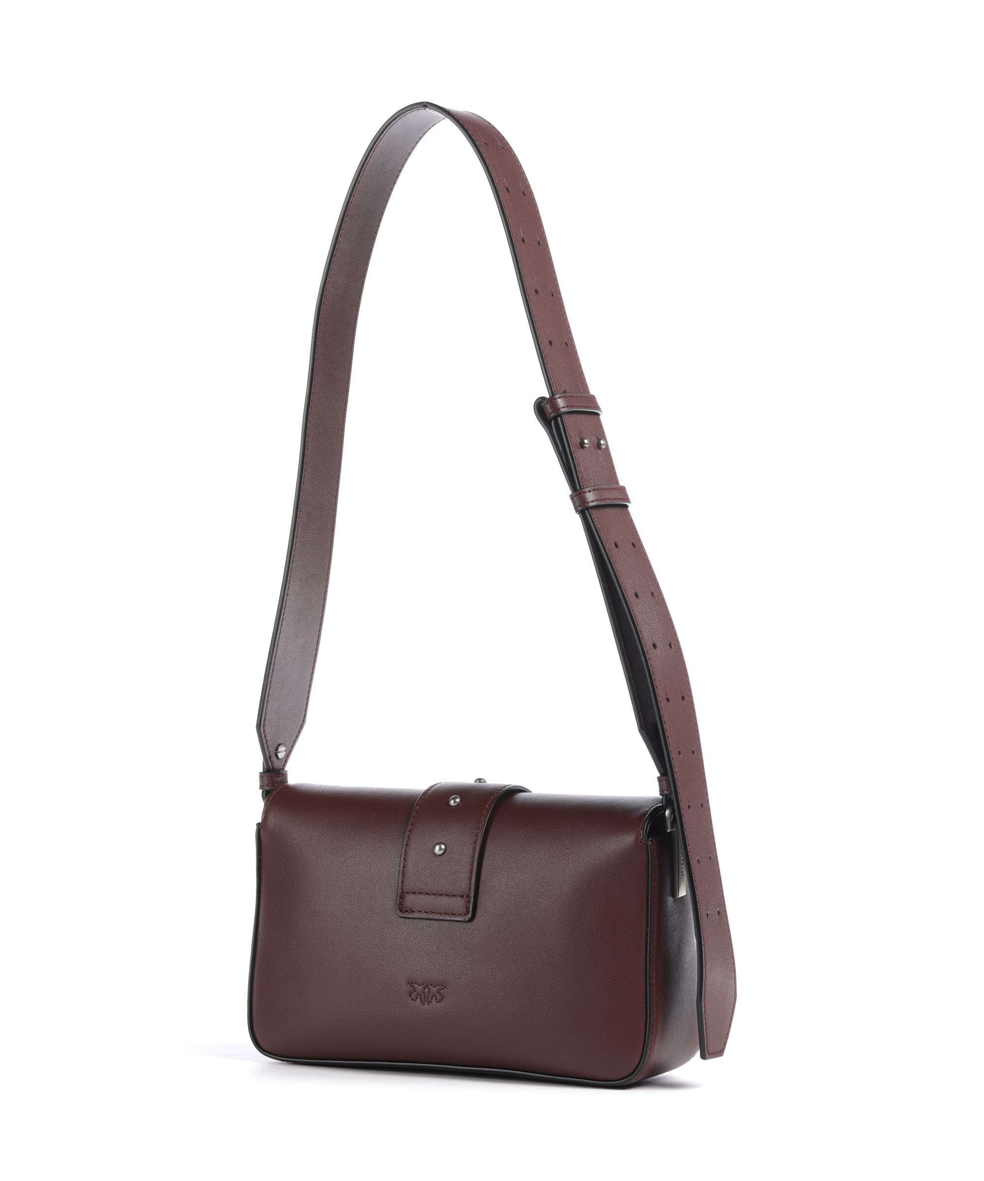 Pinko Love One Mini Slouchy Shoulder bag burgundy wine/old silver - Image 2