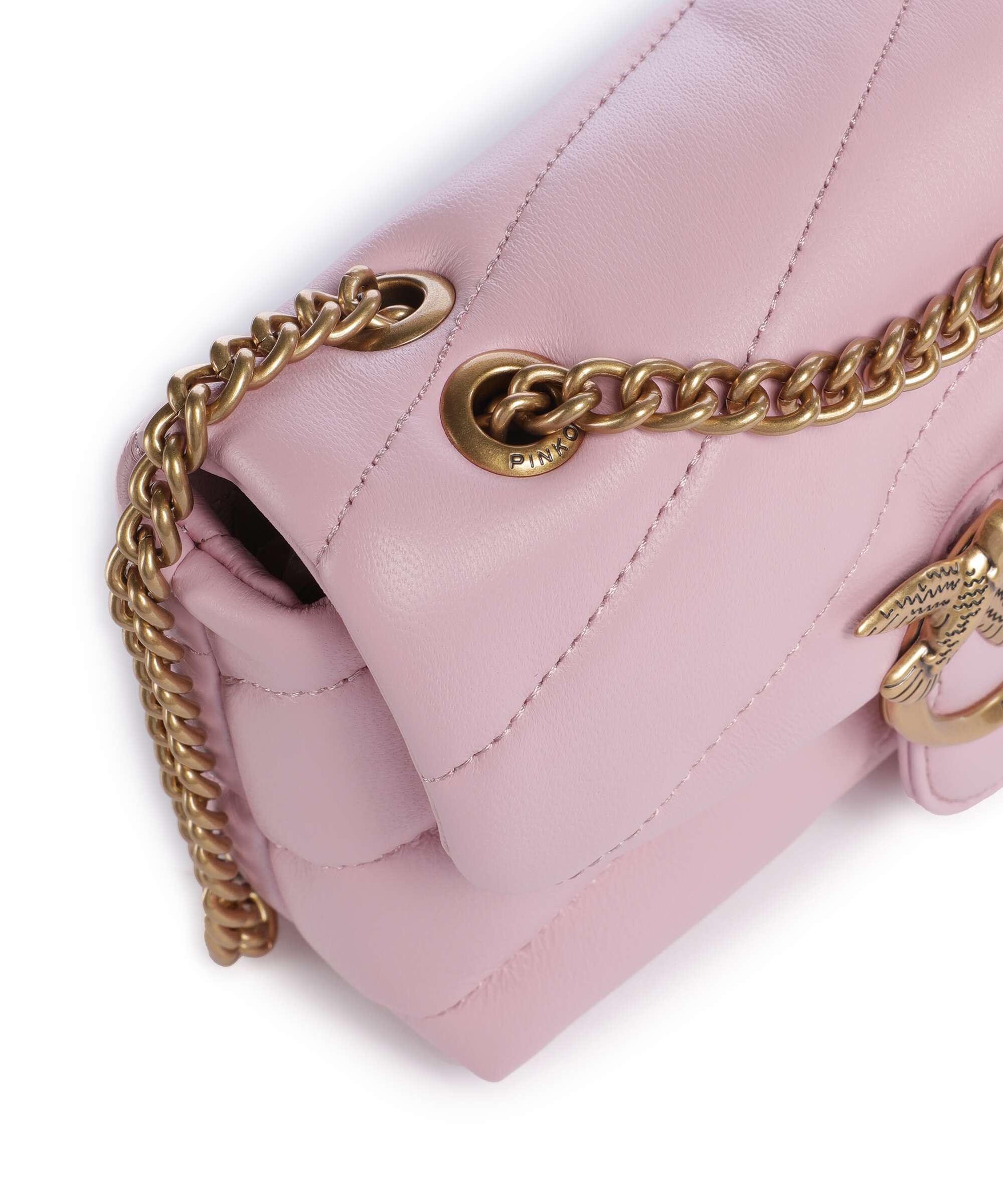 Pinko Love Puff Baby Shoulder bag rosa chiaro/antique gold - Image 5