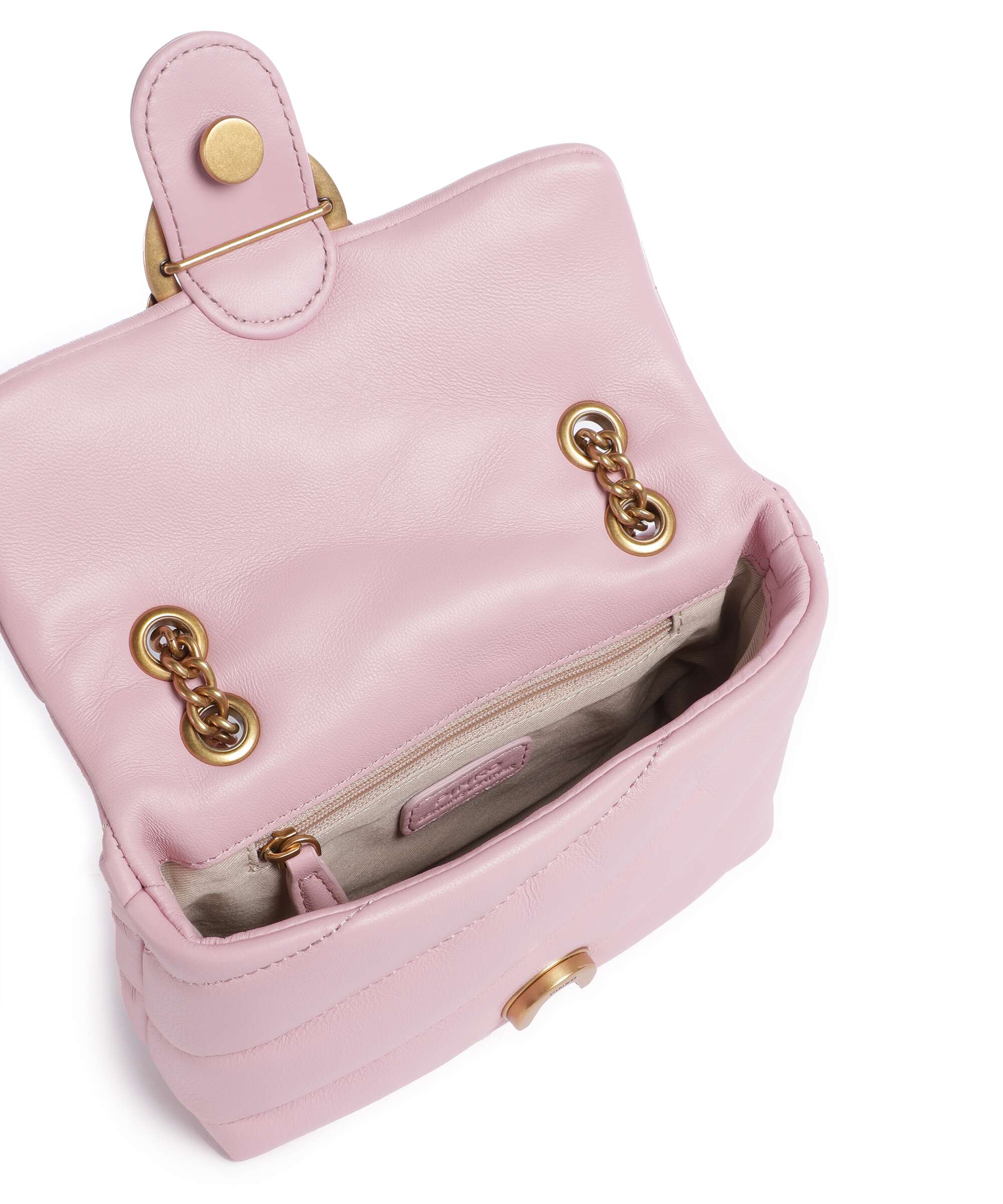 Pinko Love Puff Baby Shoulder bag rosa chiaro/antique gold - Image 7