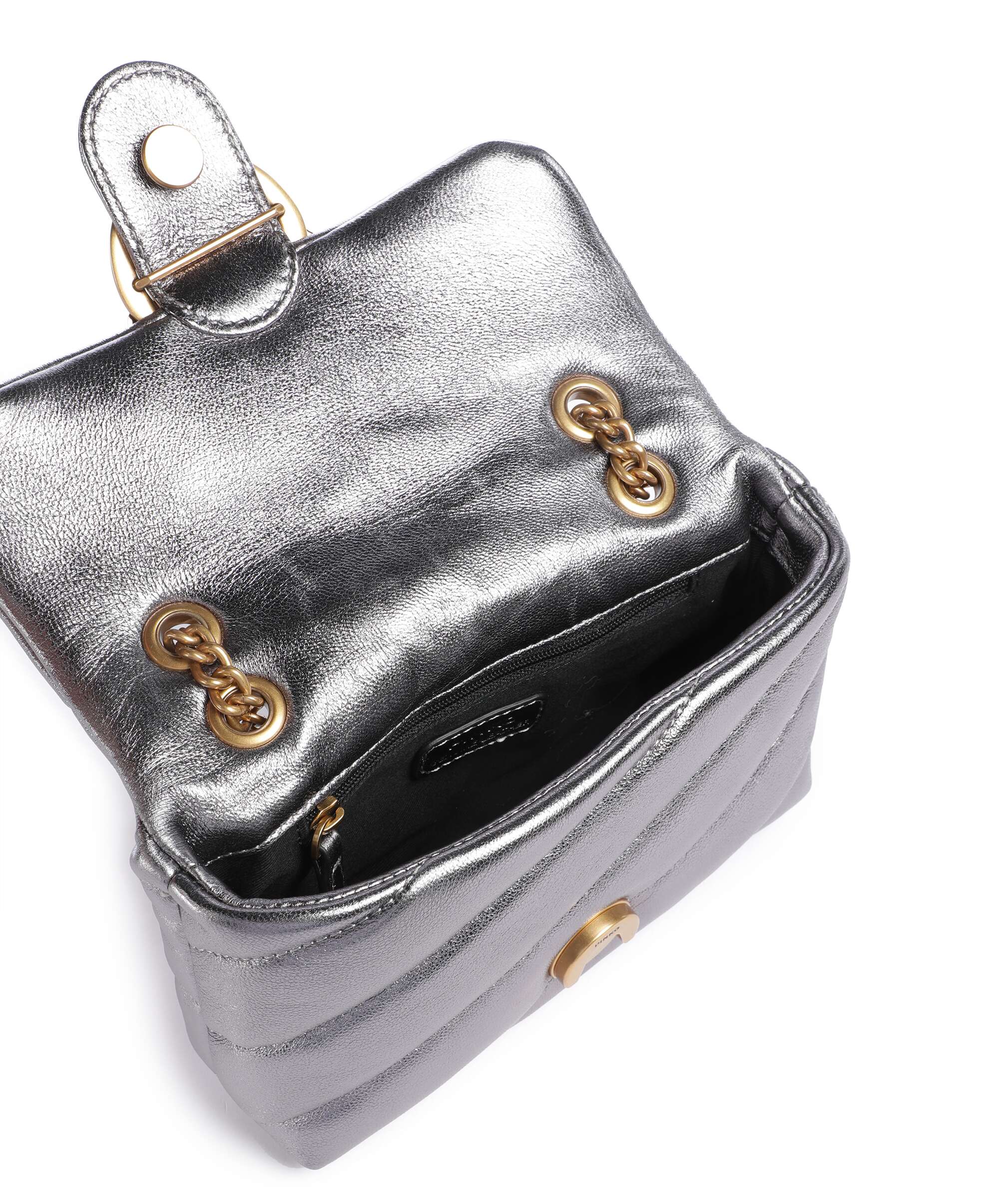 Pinko Love Puff Baby Shoulder bag antracite/antique gold - Image 7