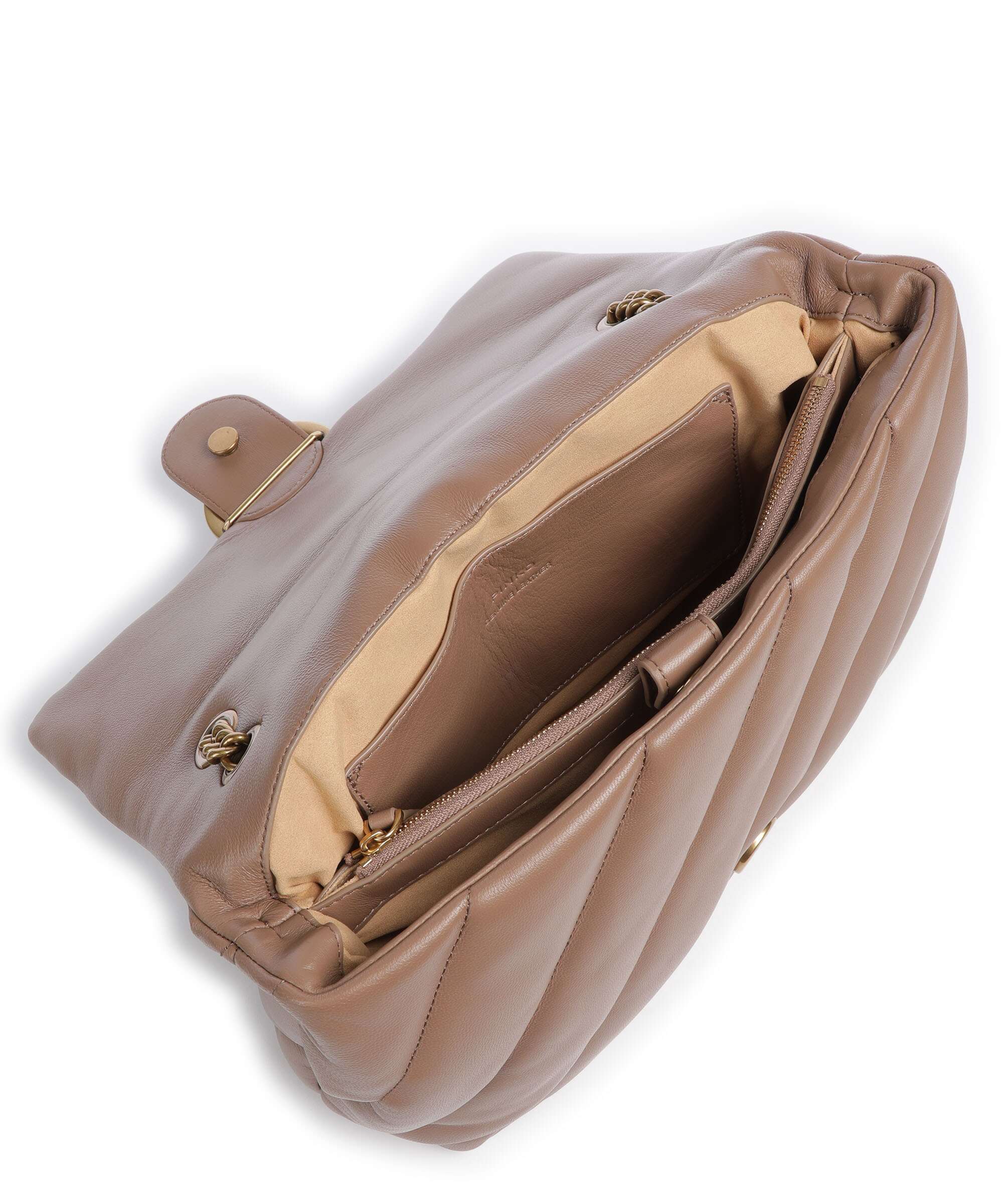 Pinko Love Puff Big Shoulder bag biscotto zenzero/antique gold - Image 5