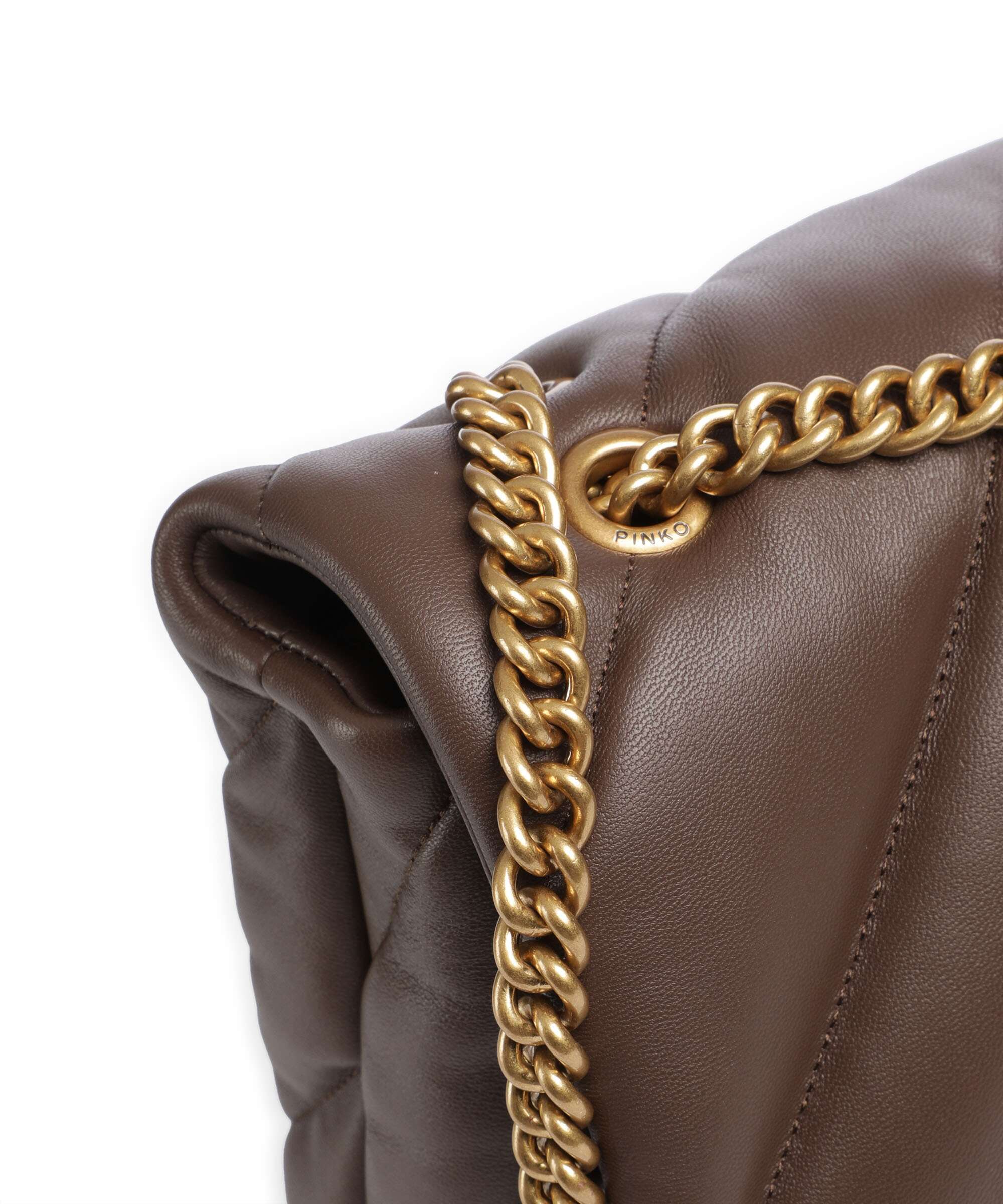 Pinko Love Puff Big Shoulder bag marrone castano/antique gold - Image 4
