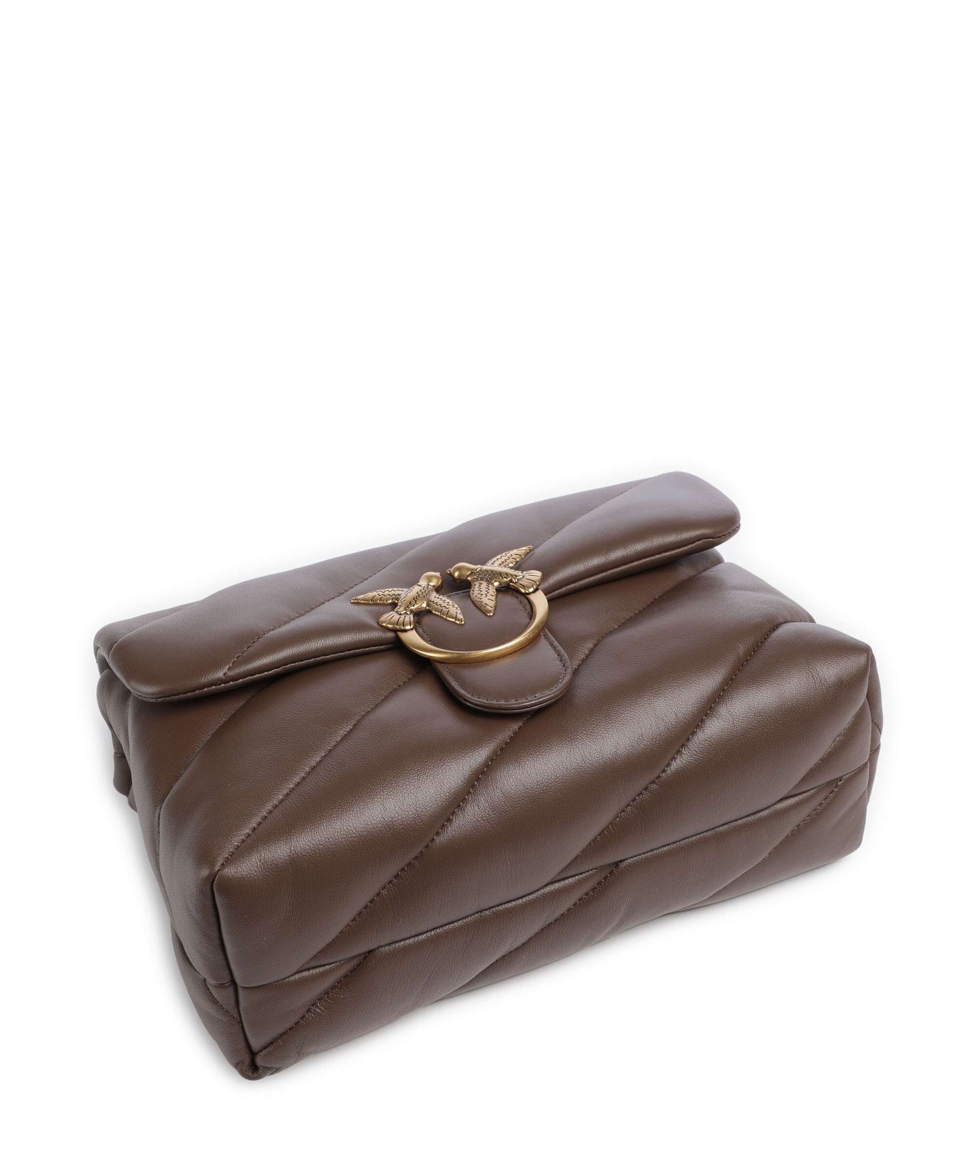 Pinko Love Puff Classic Shoulder bag marrone castano/antique gold - Image 6