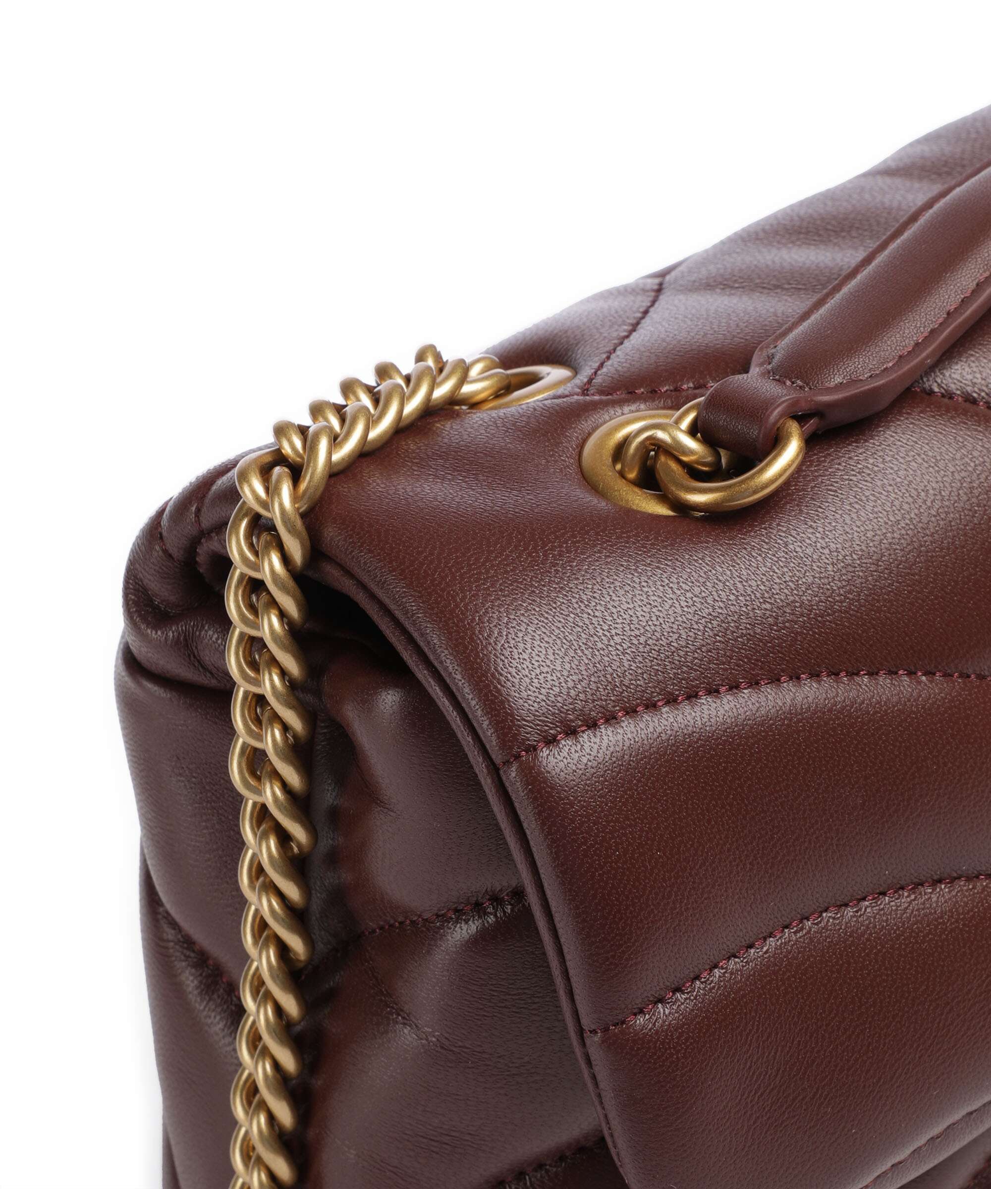 Pinko Love Puff Classic Shoulder bag burgundy wine/antique gold - Image 5