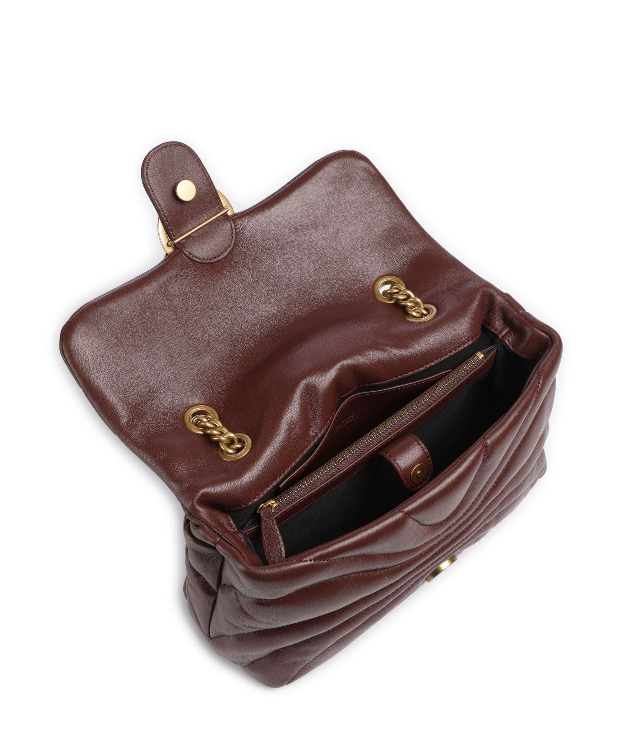 Pinko Love Puff Classic Shoulder bag burgundy wine/antique gold - Image 7