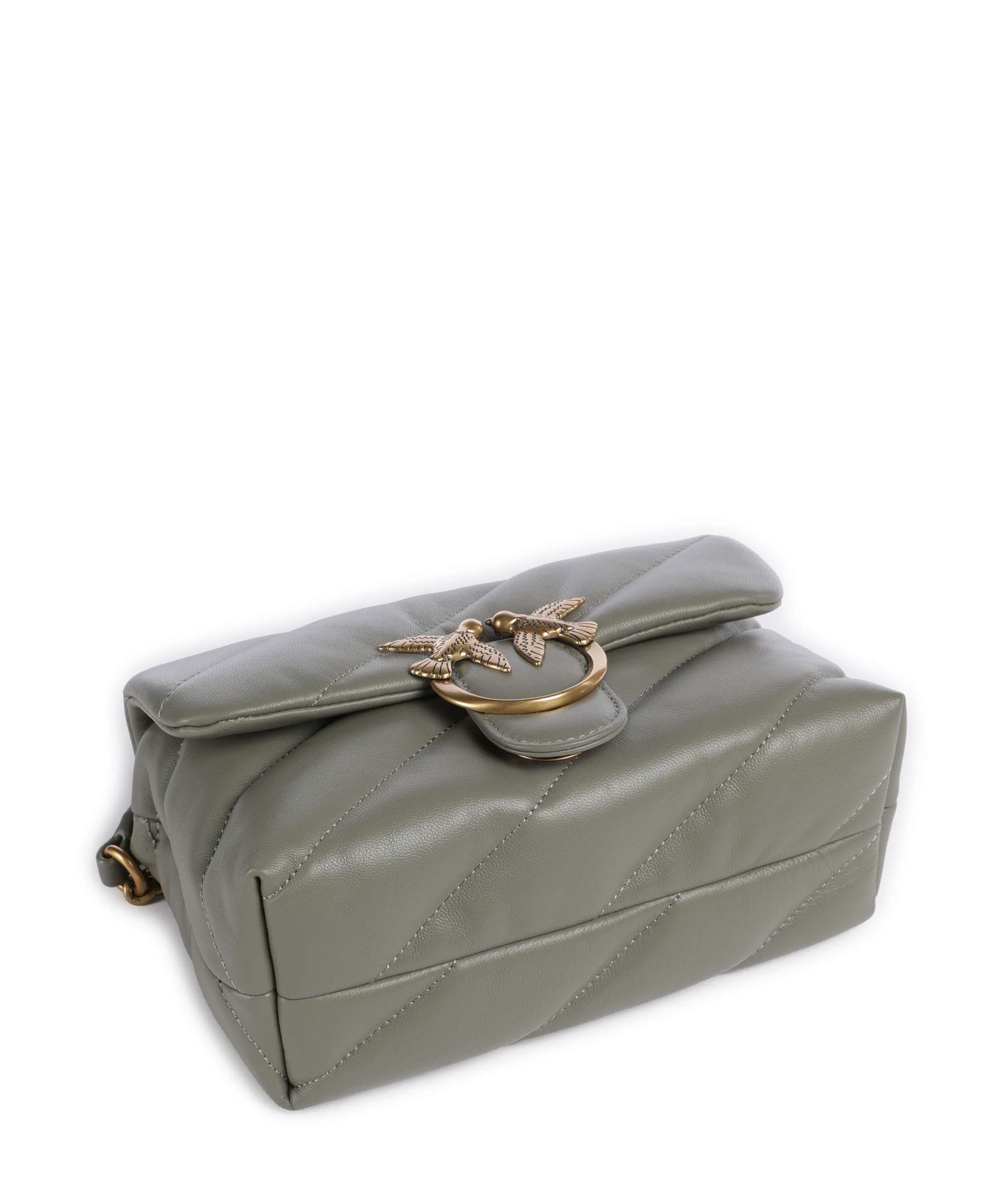 Pinko Love Puff Mini Shoulder bag verde vertiver/antique gold - Image 6