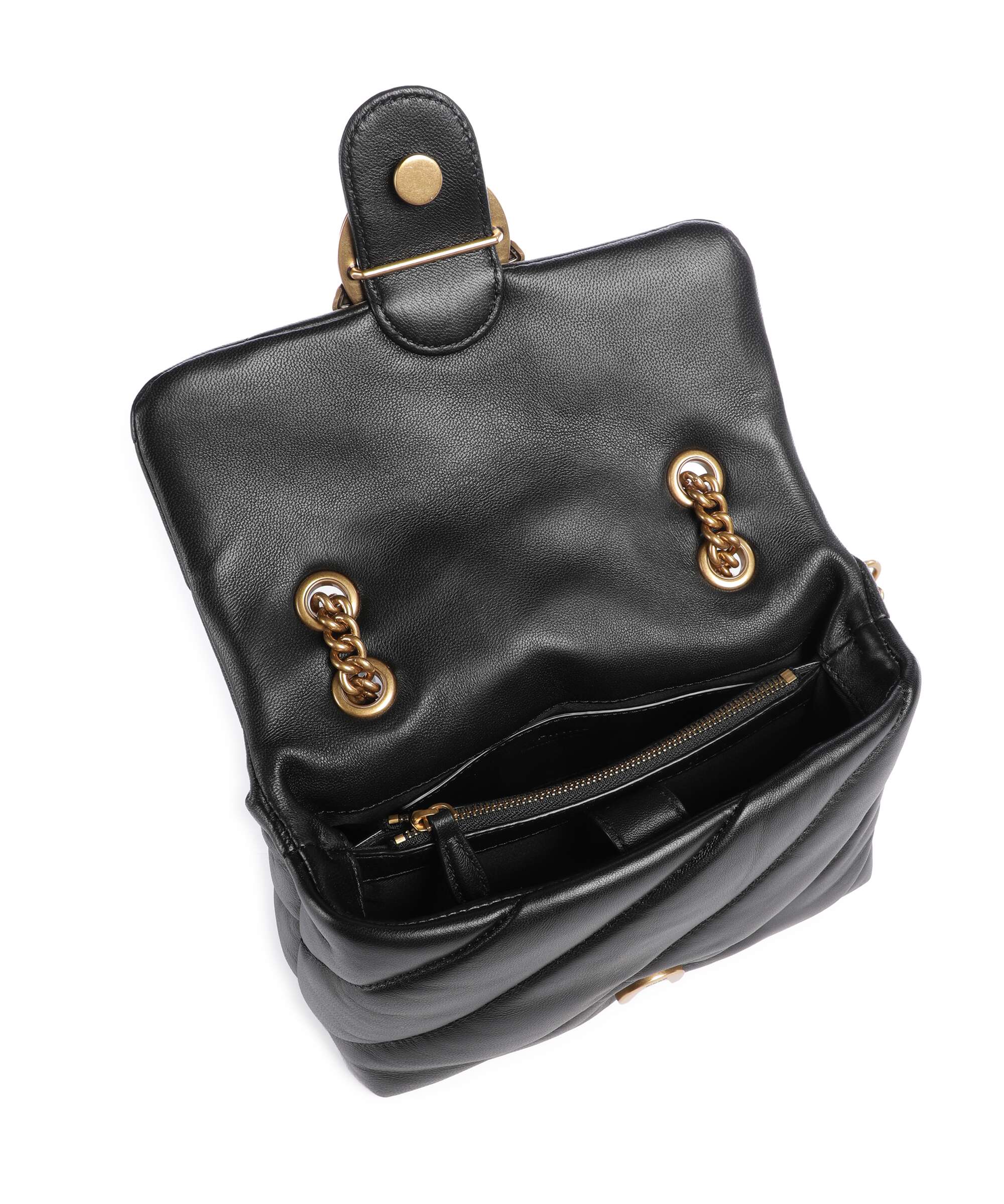 Pinko Love Puff Mini Shoulder bag nero/antique gold - Image 6