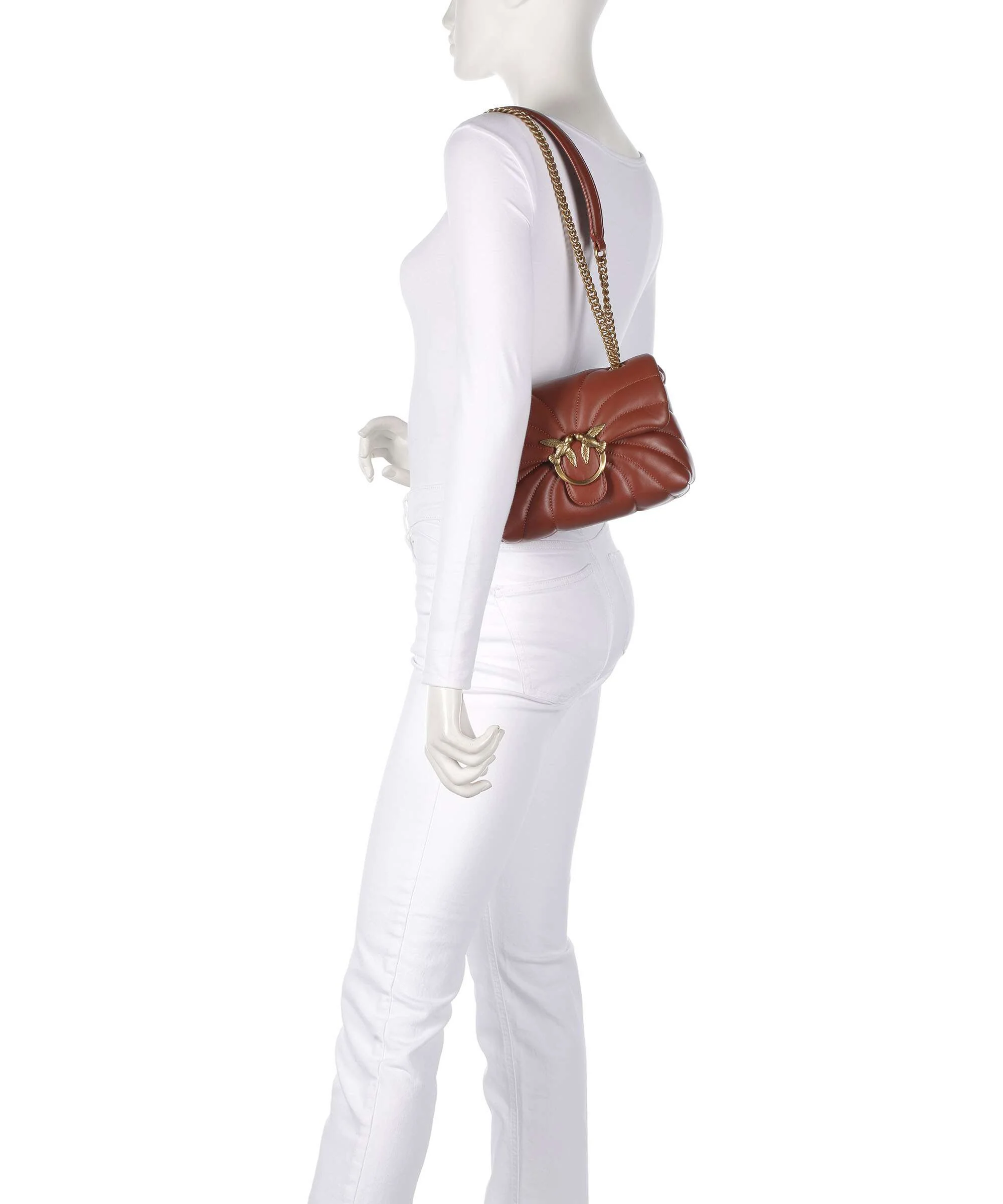 Pinko Love Puff Mini Shoulder bag arabo/antique gold - Image 4