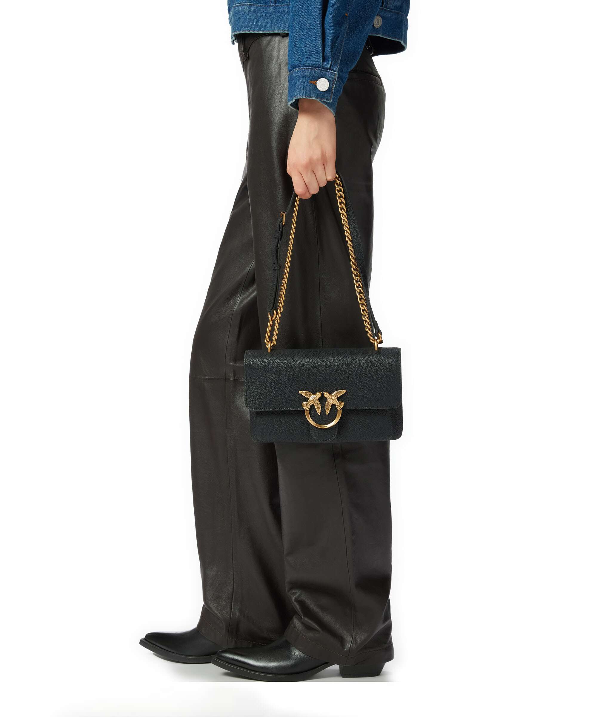 Pinko Love Soft Mini Shoulder bag nero/antique gold - Image 4