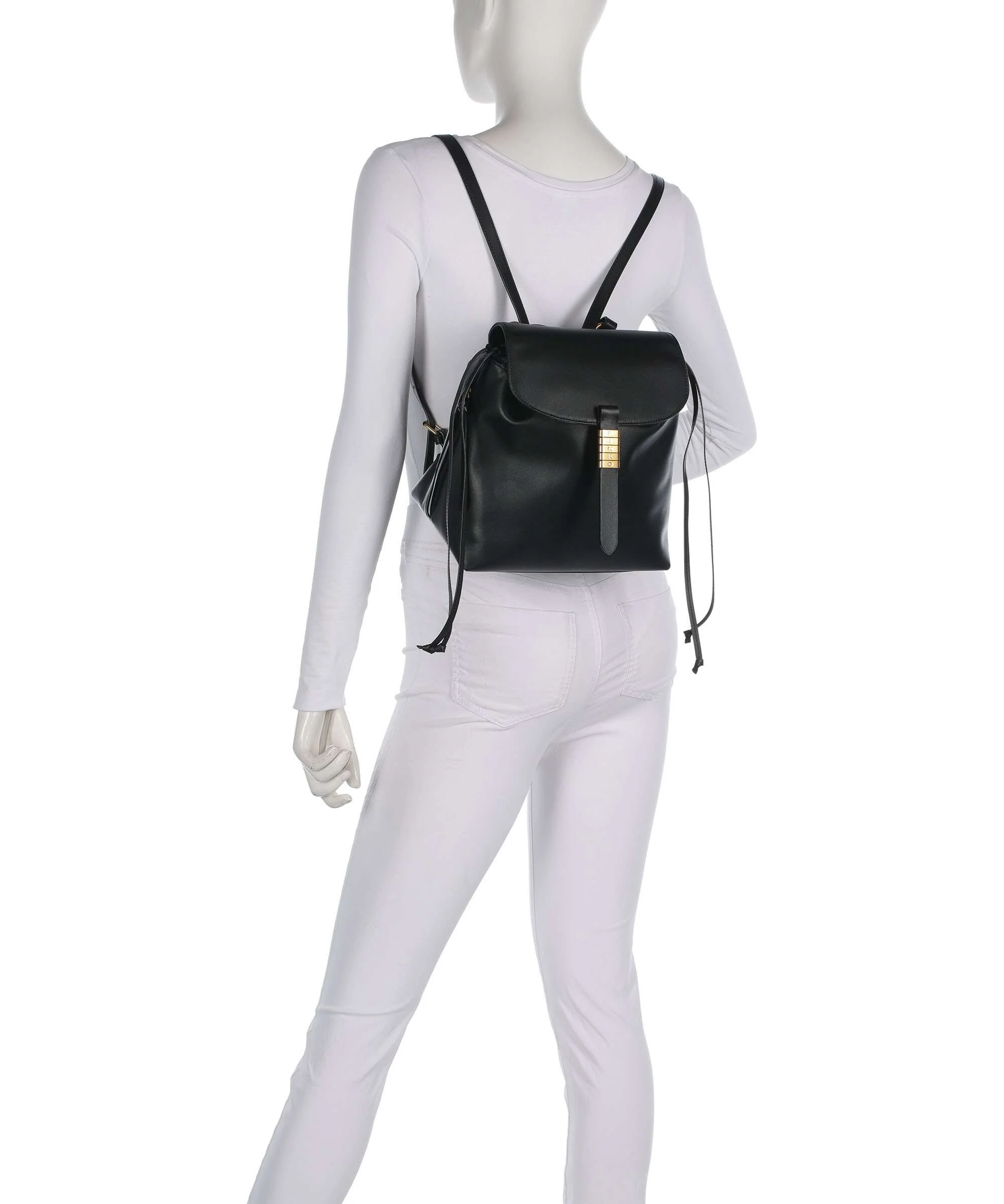 Pinko Saddle Backpack bag nero/antique gold - Image 3