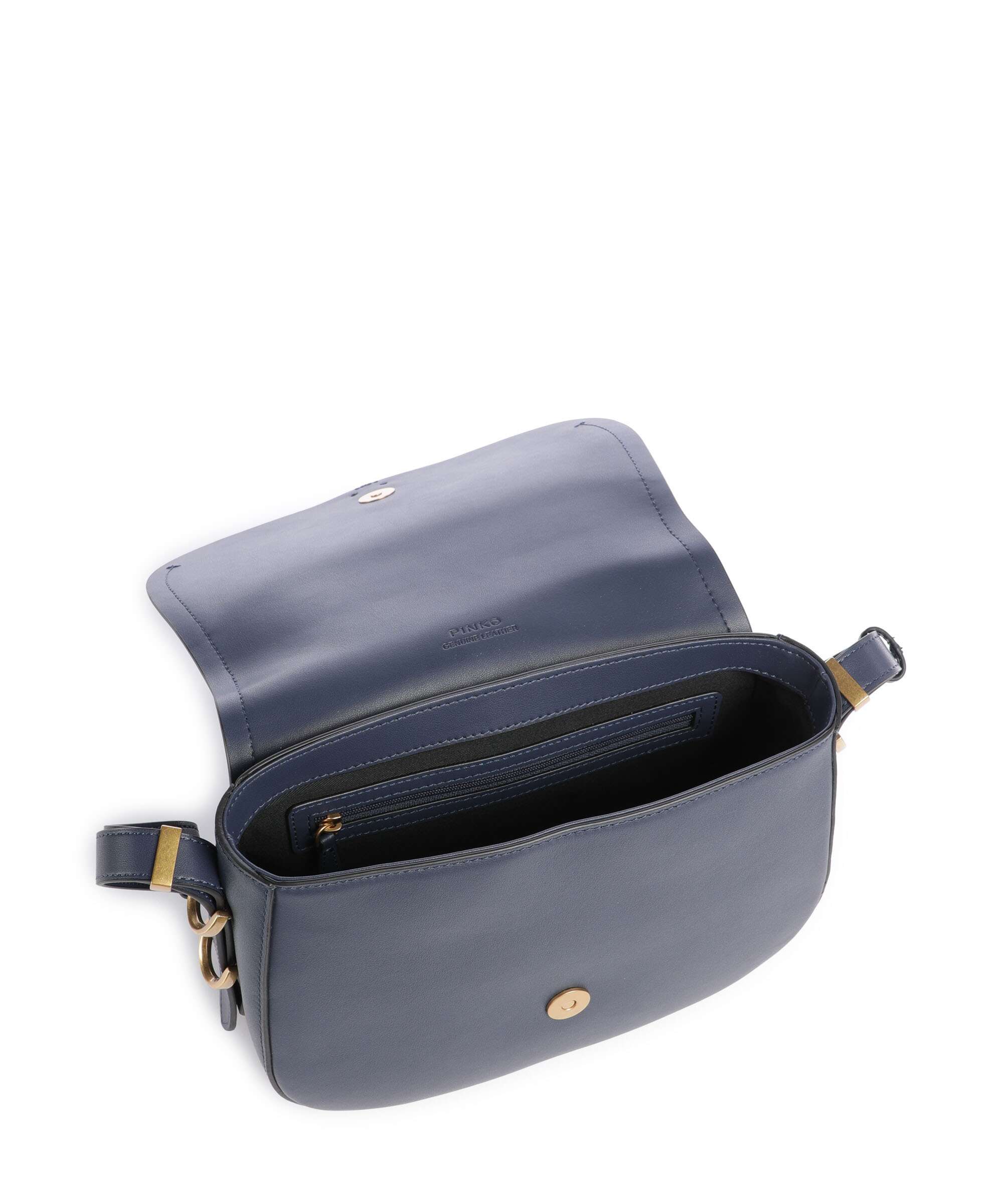 Pinko Saddle Classic Crossbody bag blu indaco ombroso/antique gold - Image 6