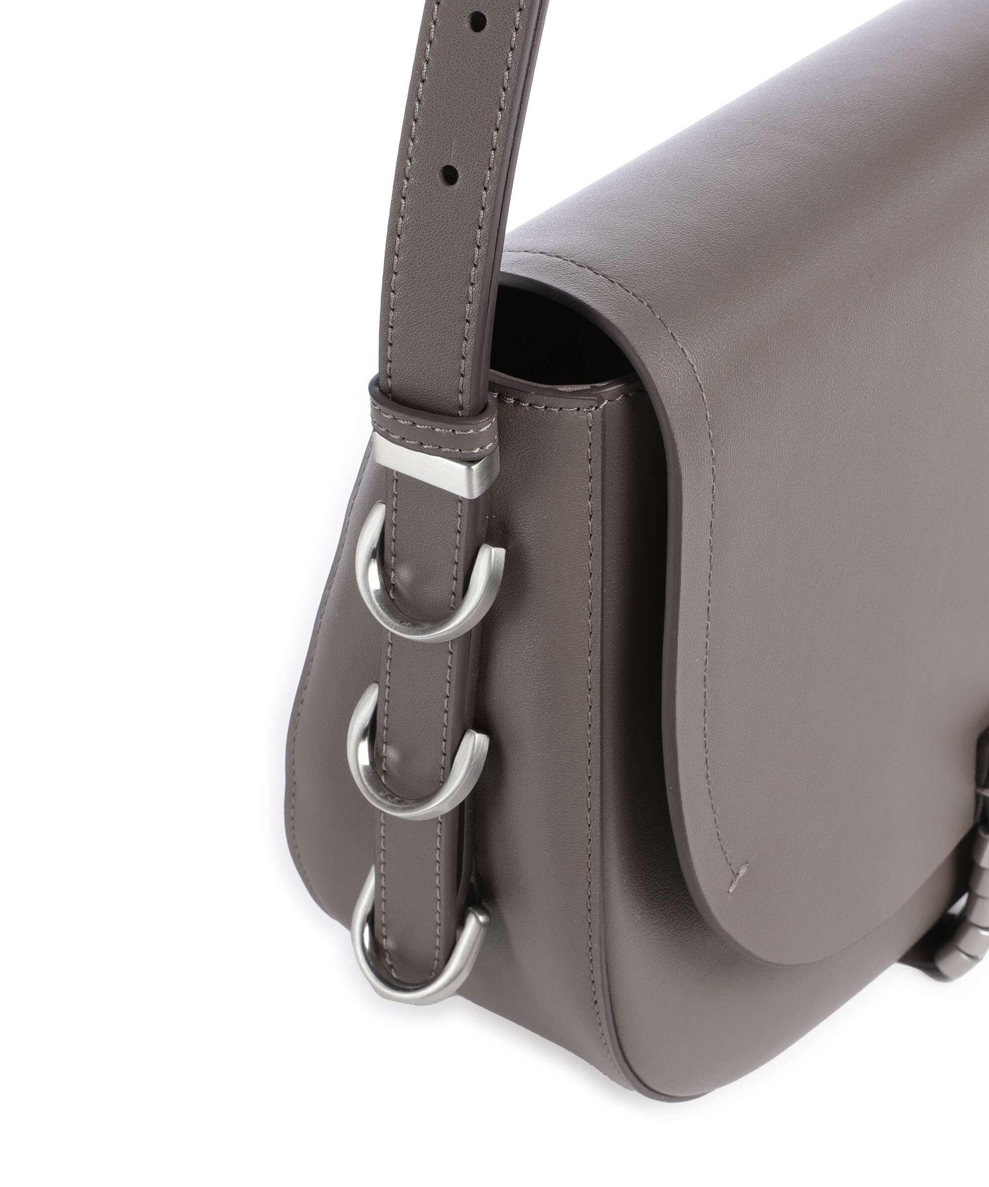 Pinko Saddle Classic Crossbody bag grigio asfalto/matt silver - Image 4