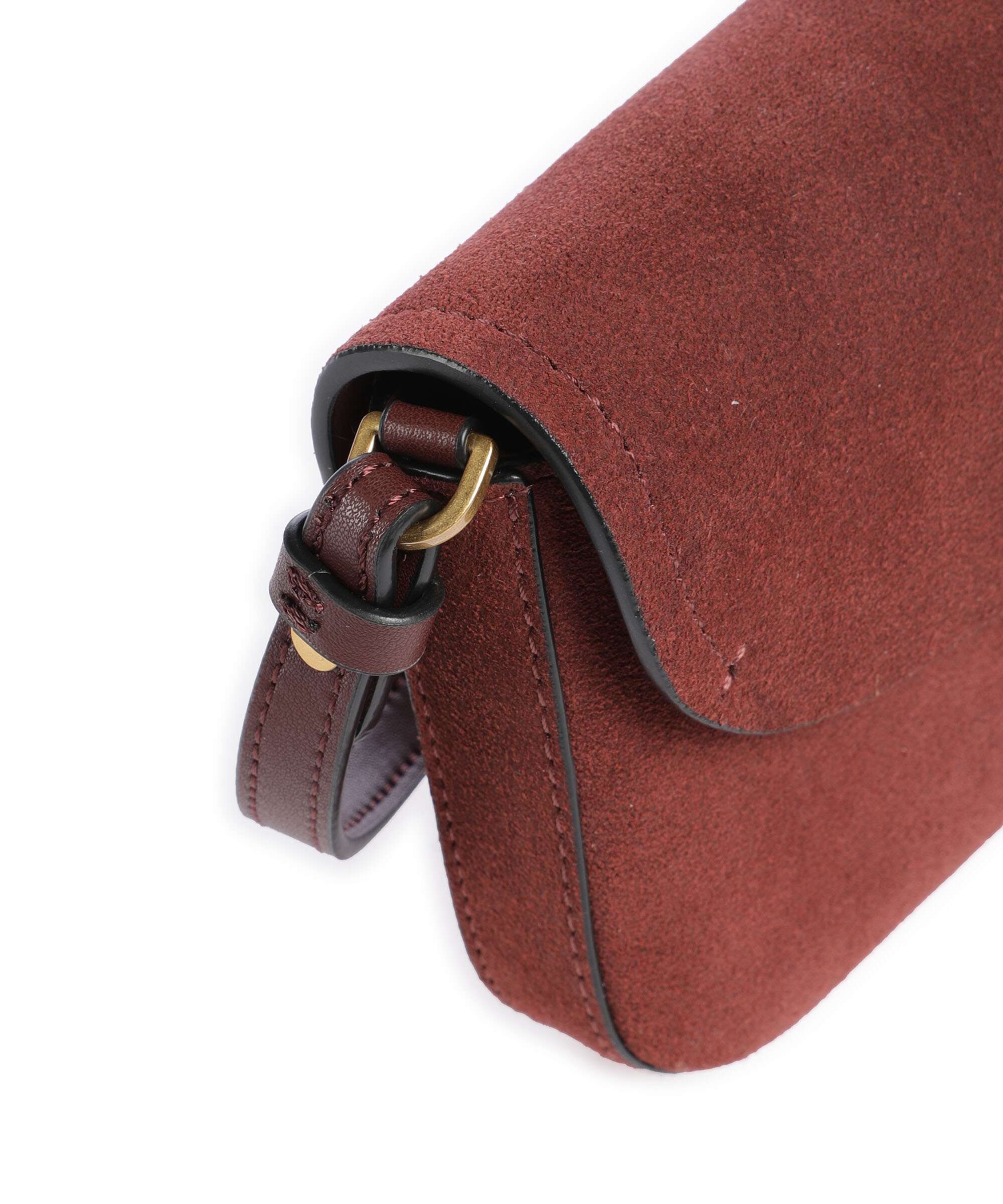 Pinko Saddle Flat Crossbody bag burgundy wine/antique gold - Image 4