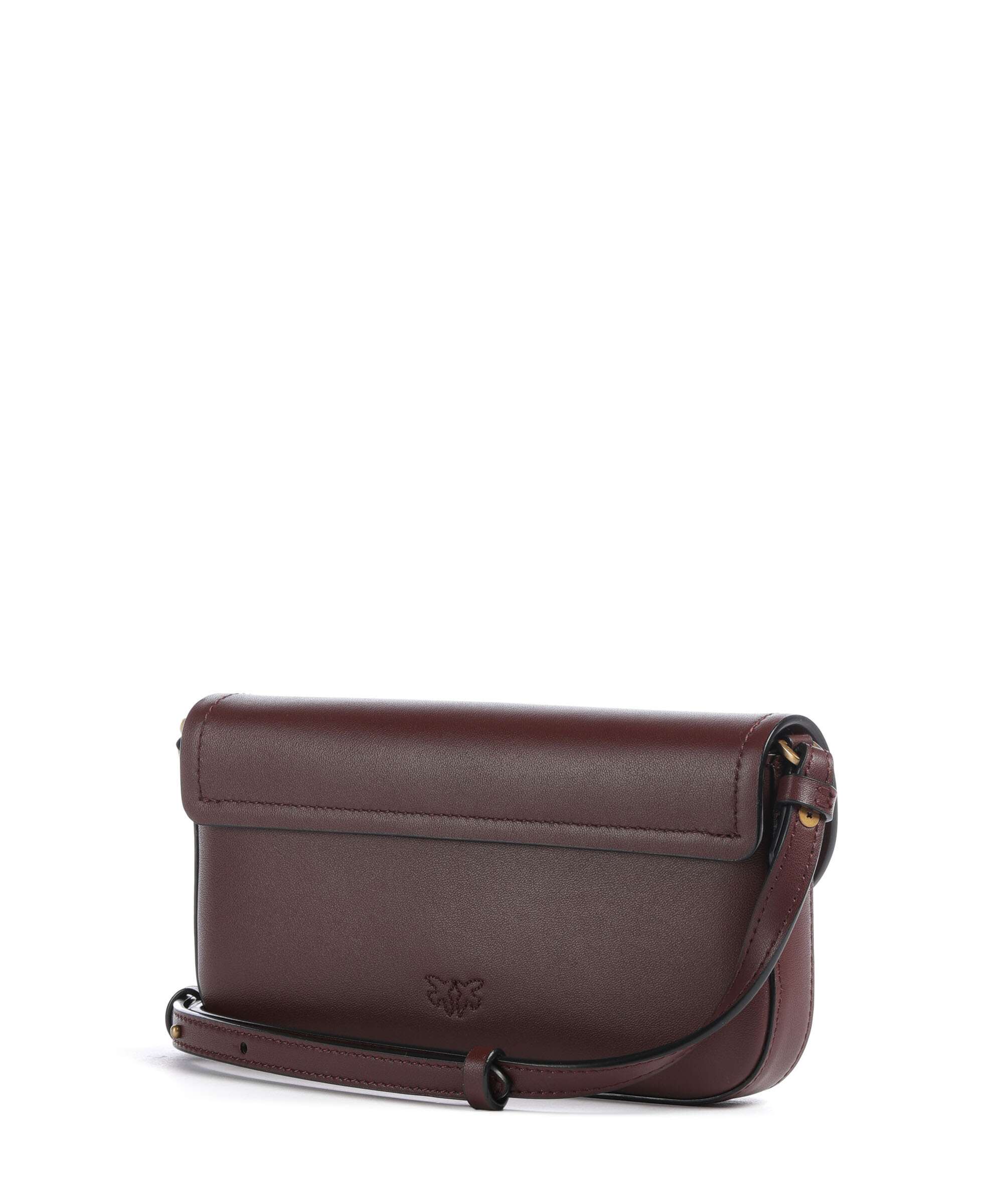 Pinko Saddle Flat Crossbody bag rosso vino/antique gold - Image 2