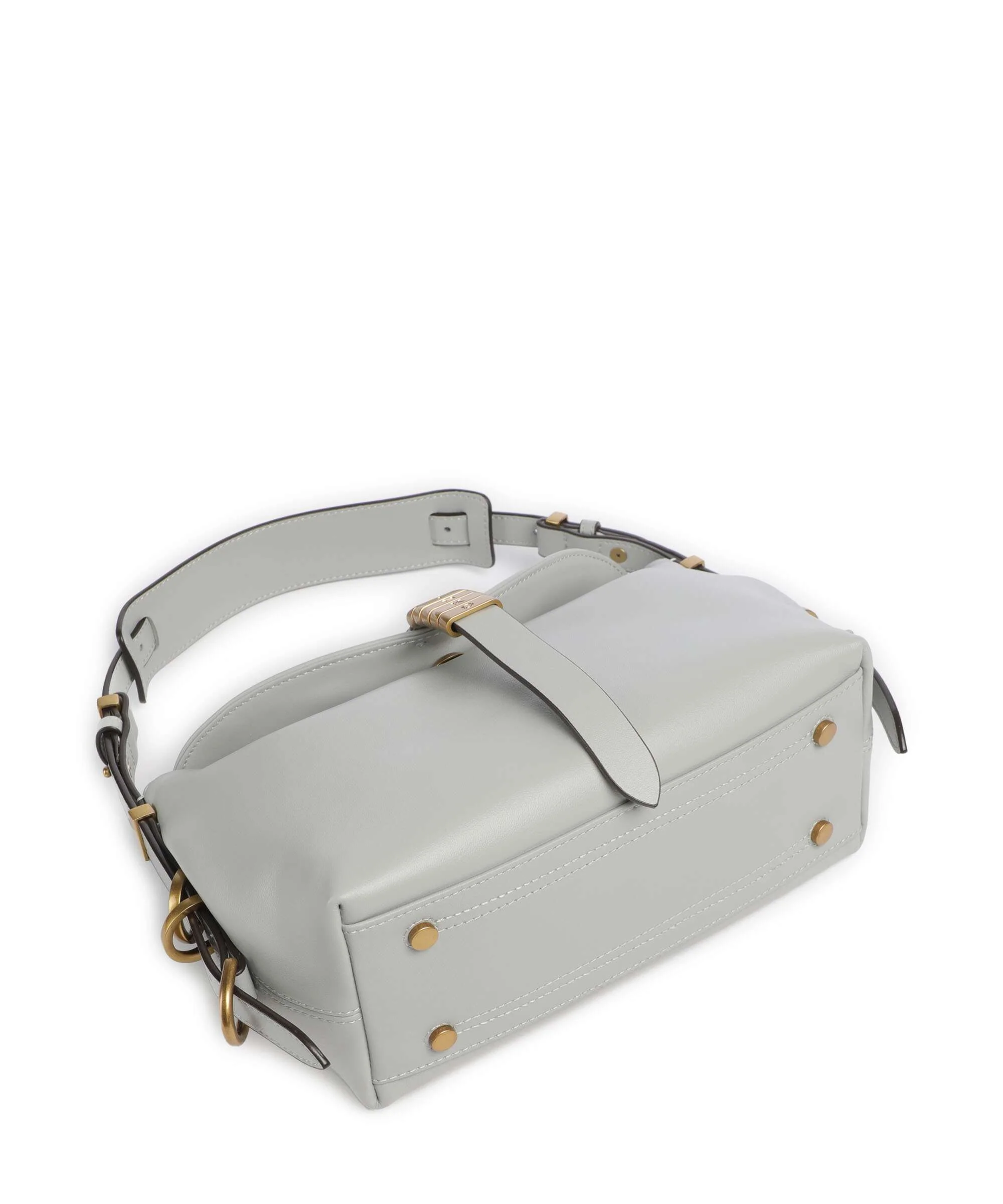 Pinko Saddle Horizontal Mini Shoulder bag grigio perla/antique gold - Image 5