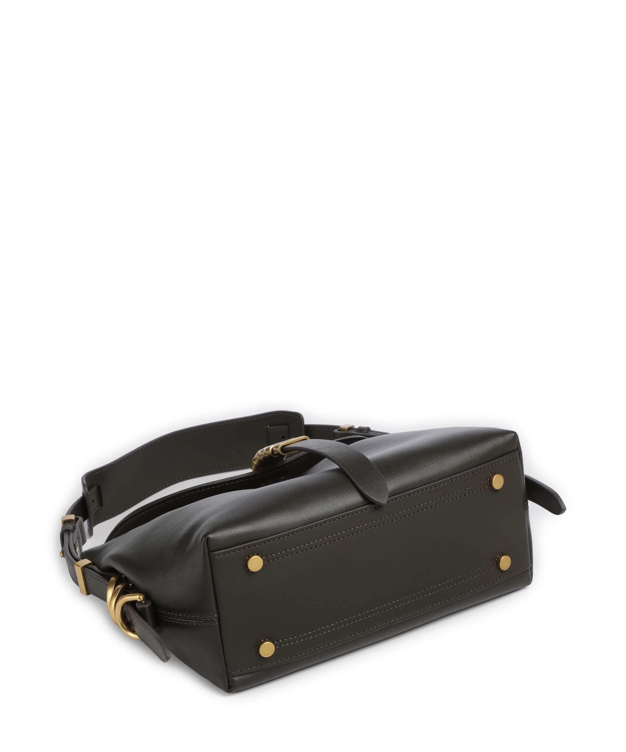 Pinko Saddle Horizontal Mini Shoulder bag verde fango/antique gold - Image 4