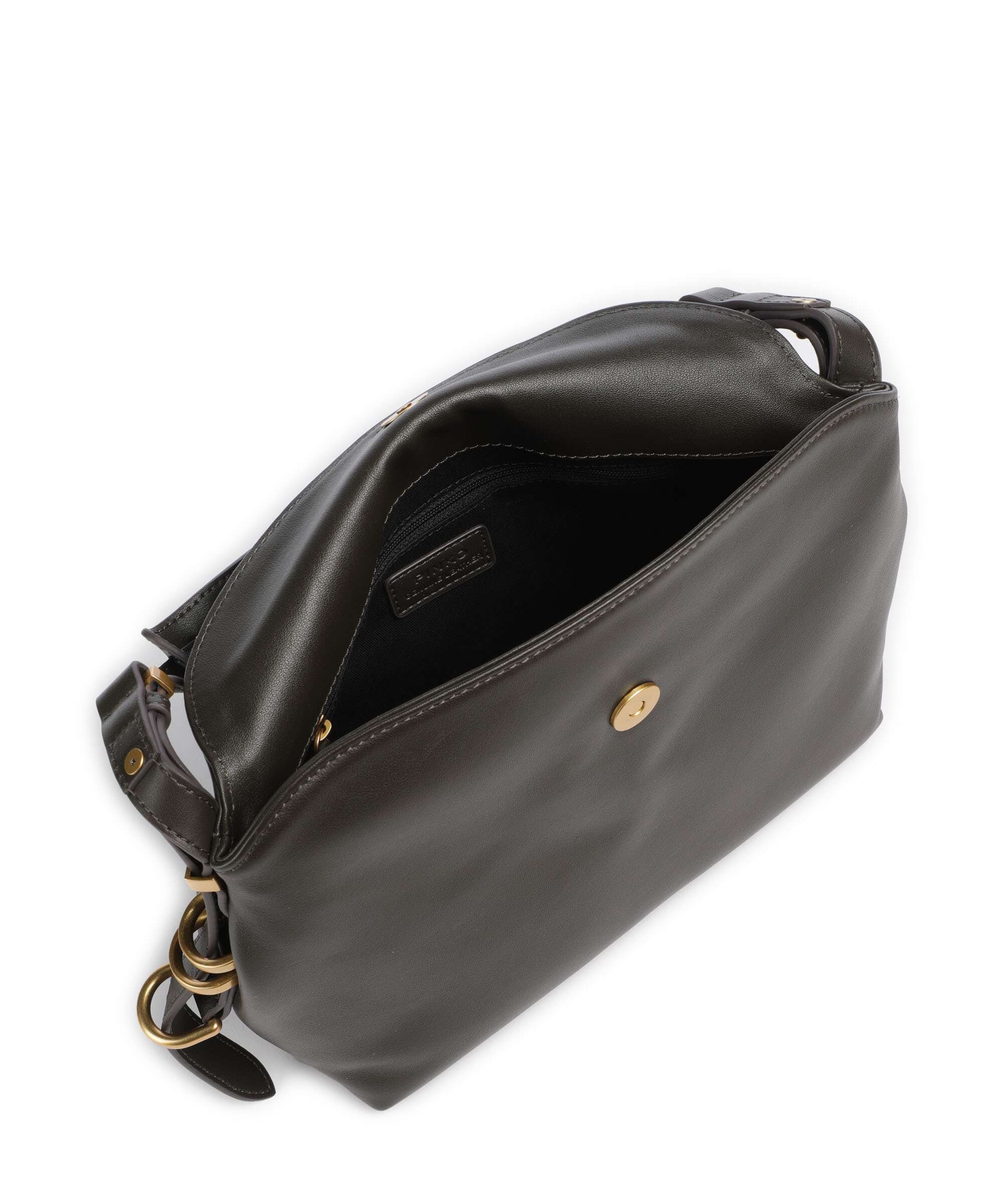 Pinko Saddle Horizontal Mini Shoulder bag verde fango/antique gold - Image 5