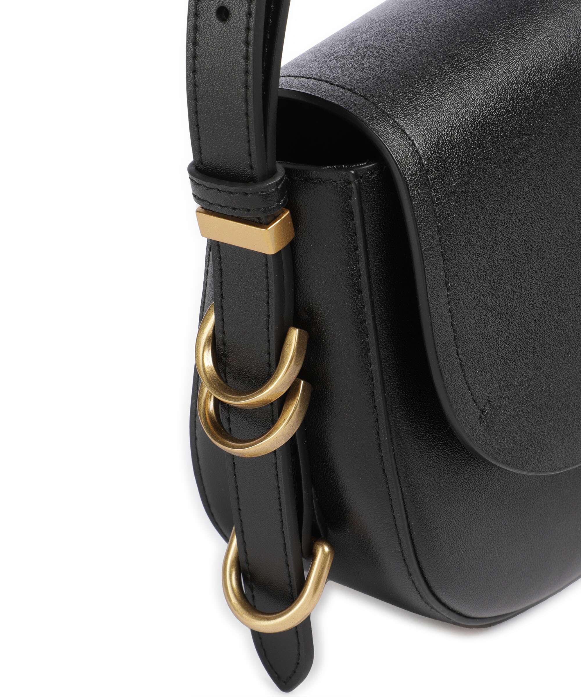 Pinko Saddle Mini Crossbody bag nero/antique gold - Image 4
