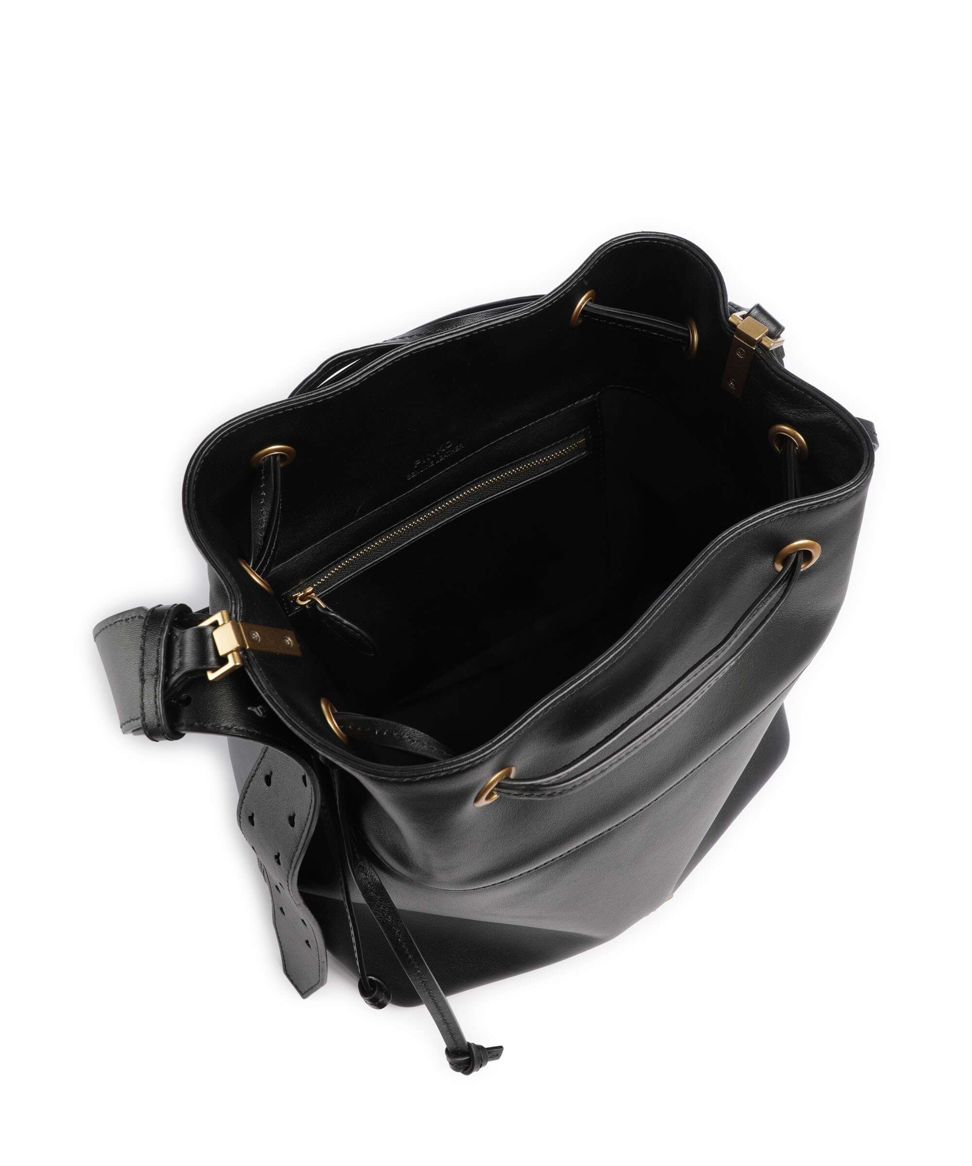 Pinko Secchiello Classic Bucket bag nero/antique gold - Image 6